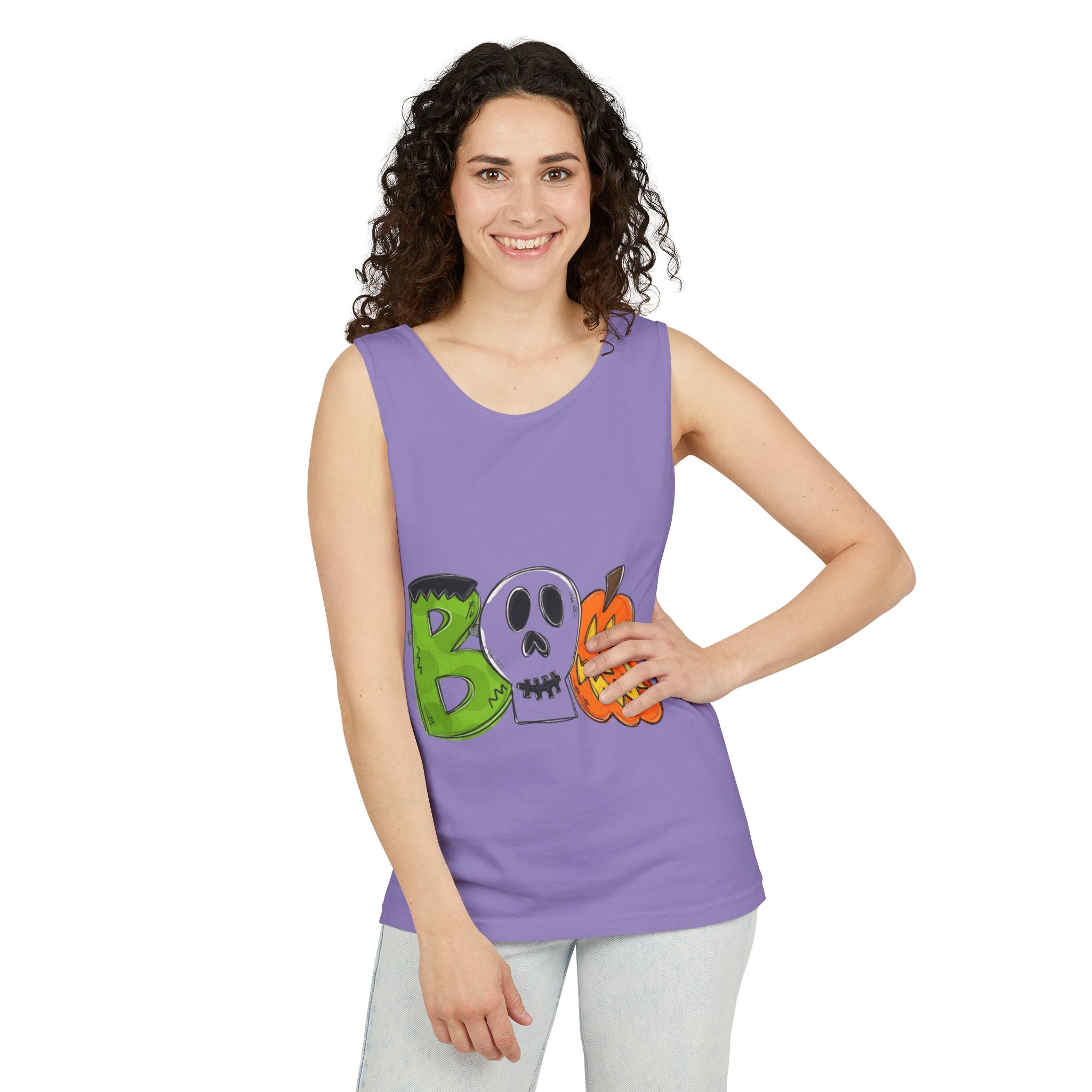 Halloween BOO Unisex Garment-Dyed Tank Top