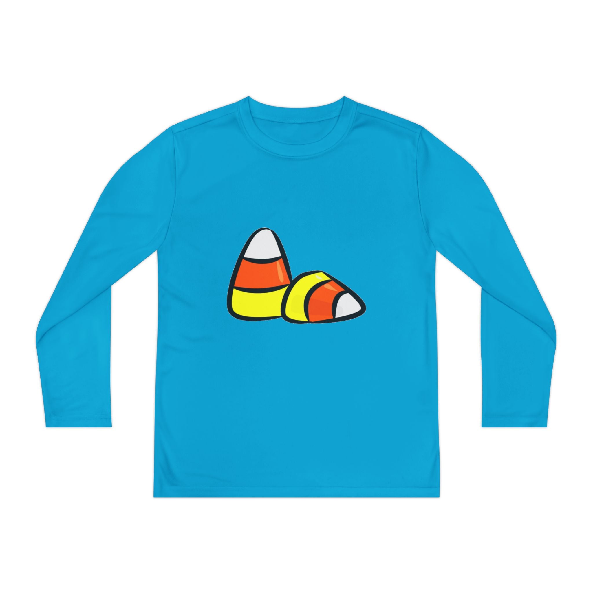 Halloween Candy Corn Youth Long Sleeve Competitor T-Shirt