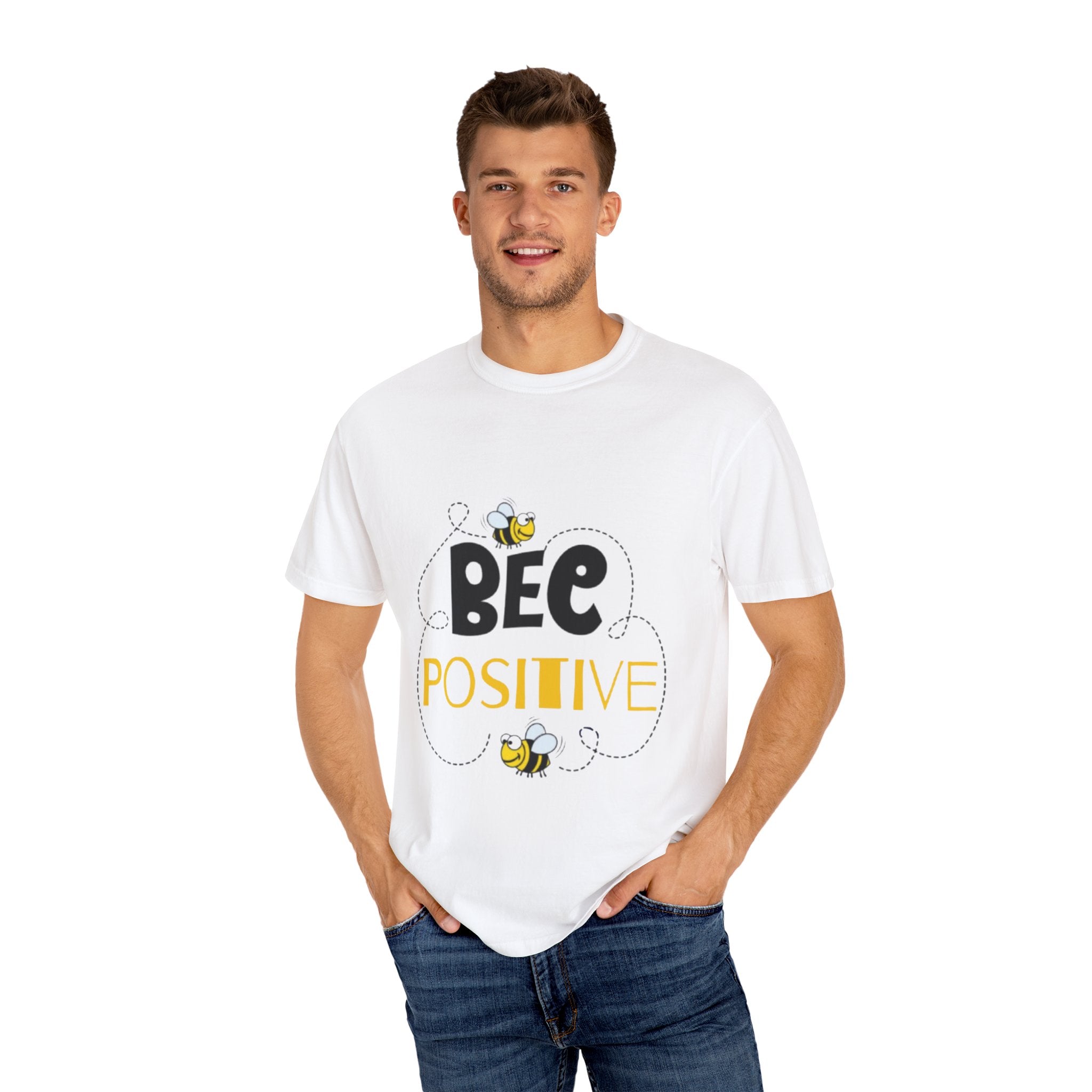 Bee Positive Unisex Garment-Dyed T-Shirt