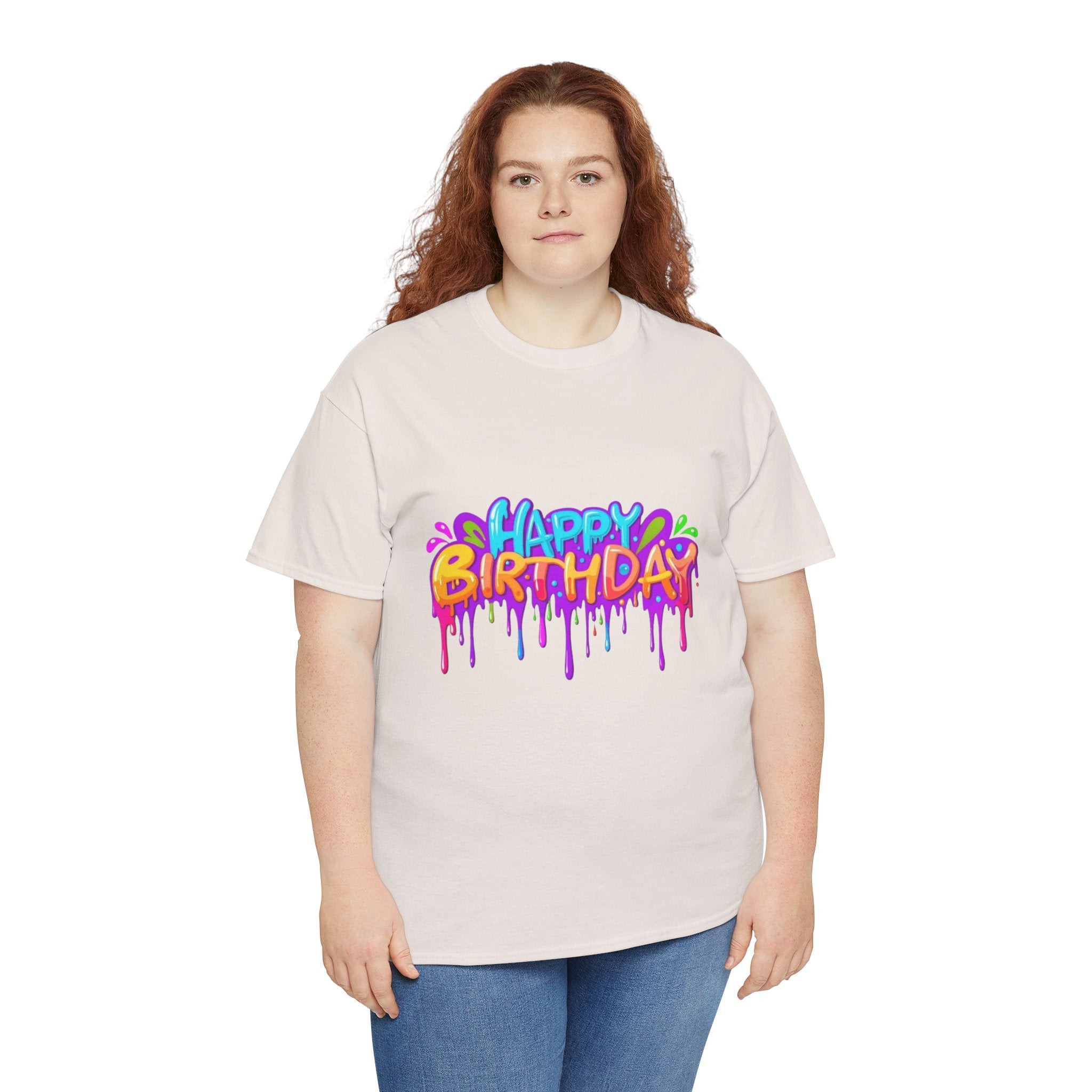 Happy Birthday Unisex Heavy Cotton T-Shirt Personalize It!