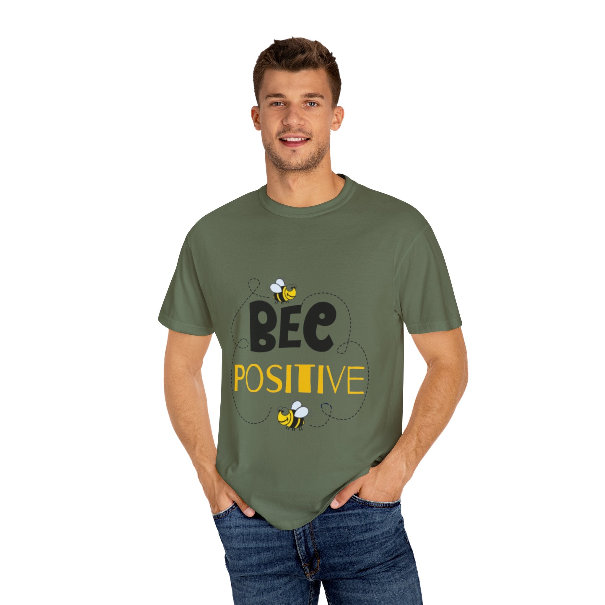 Bee Positive Unisex Garment-Dyed T-Shirt