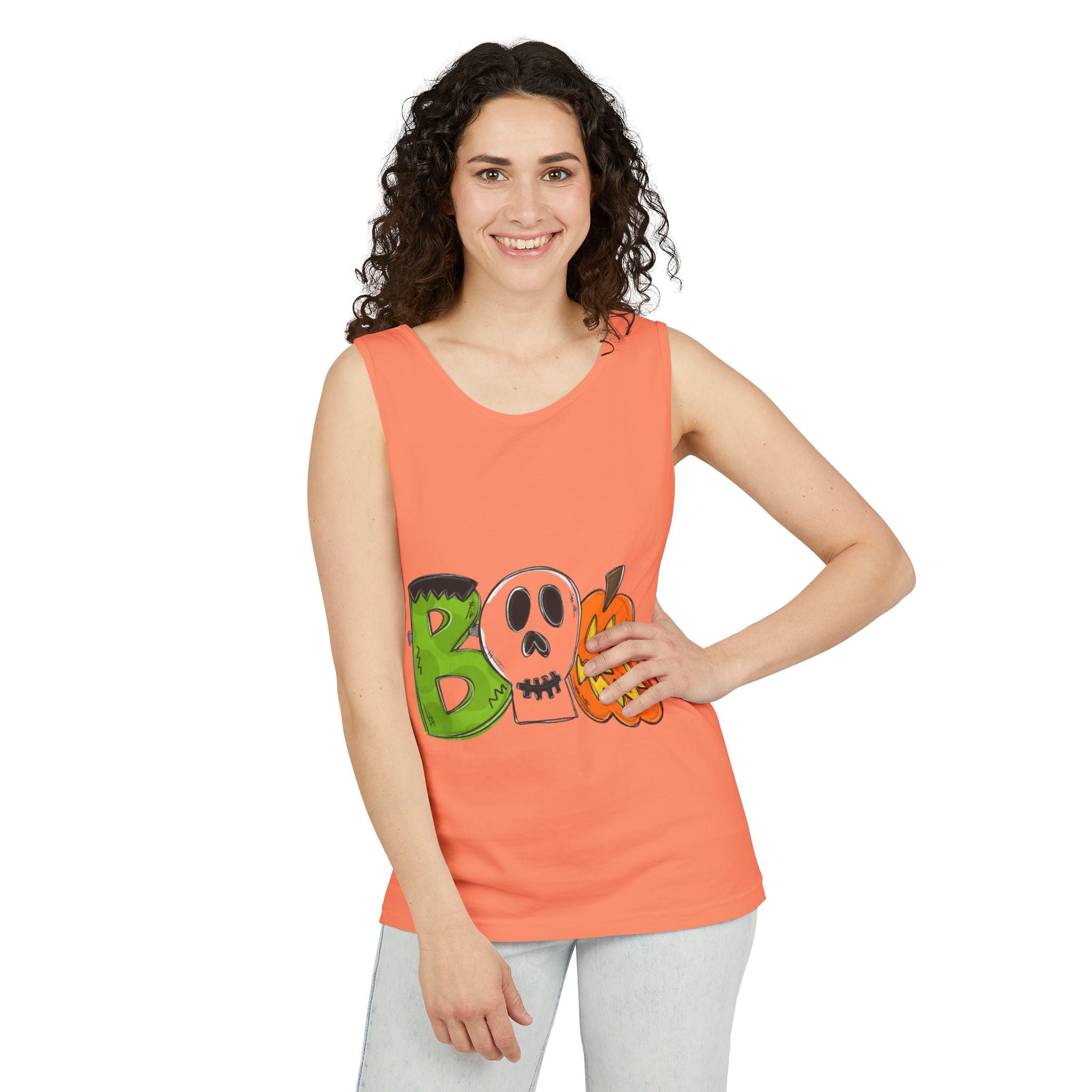 Halloween BOO Unisex Garment-Dyed Tank Top