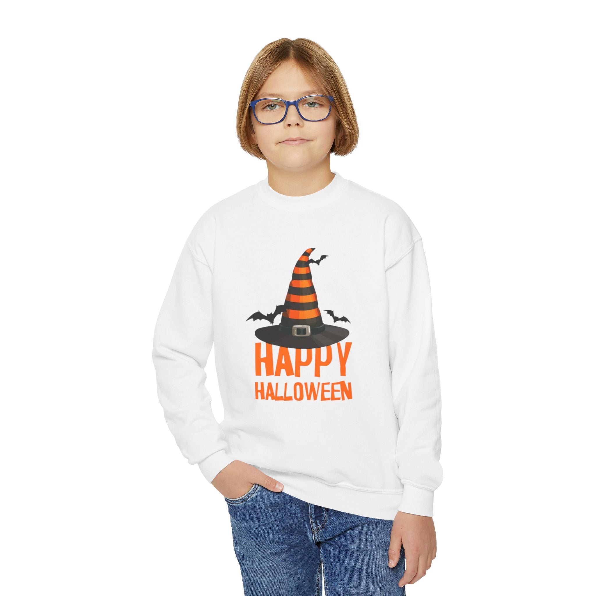 Happy Halloween Youth Crewneck Sweatshirt