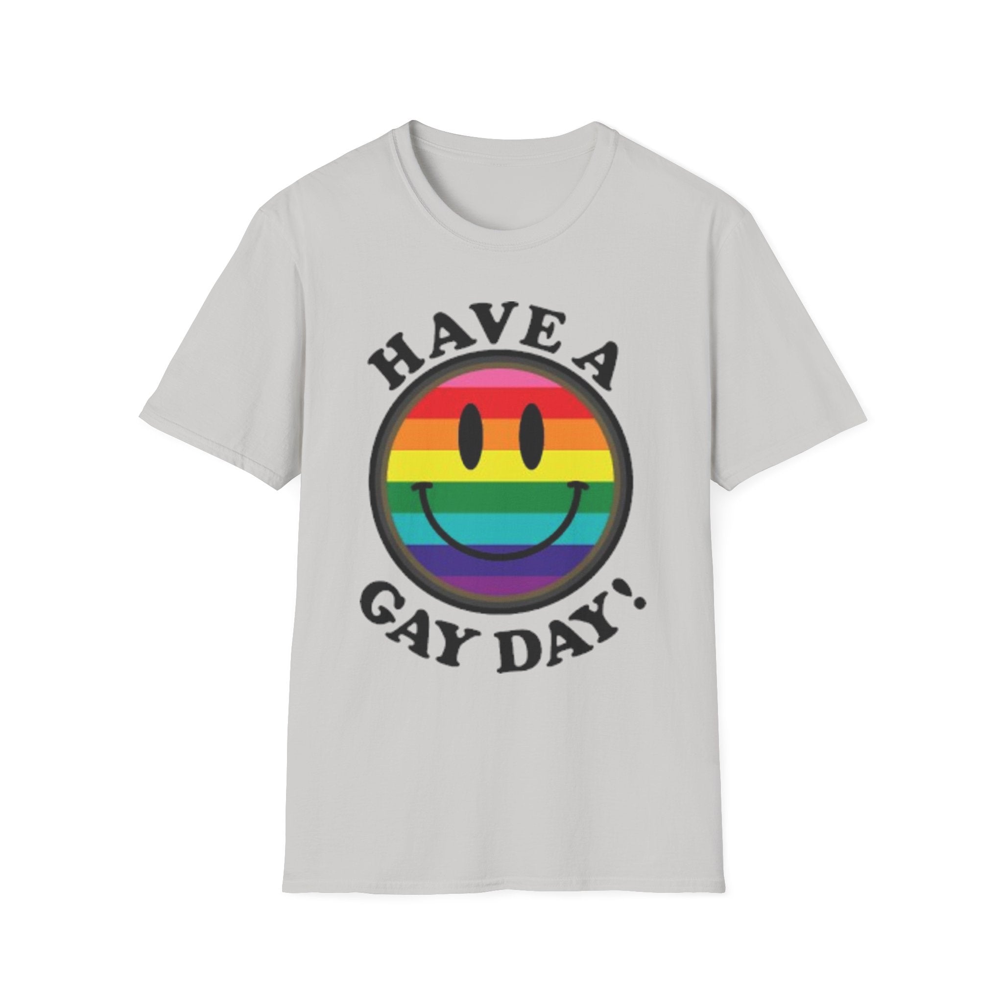 Have A Gay Day Rainbow Smile Unisex Softstyle T-Shirt