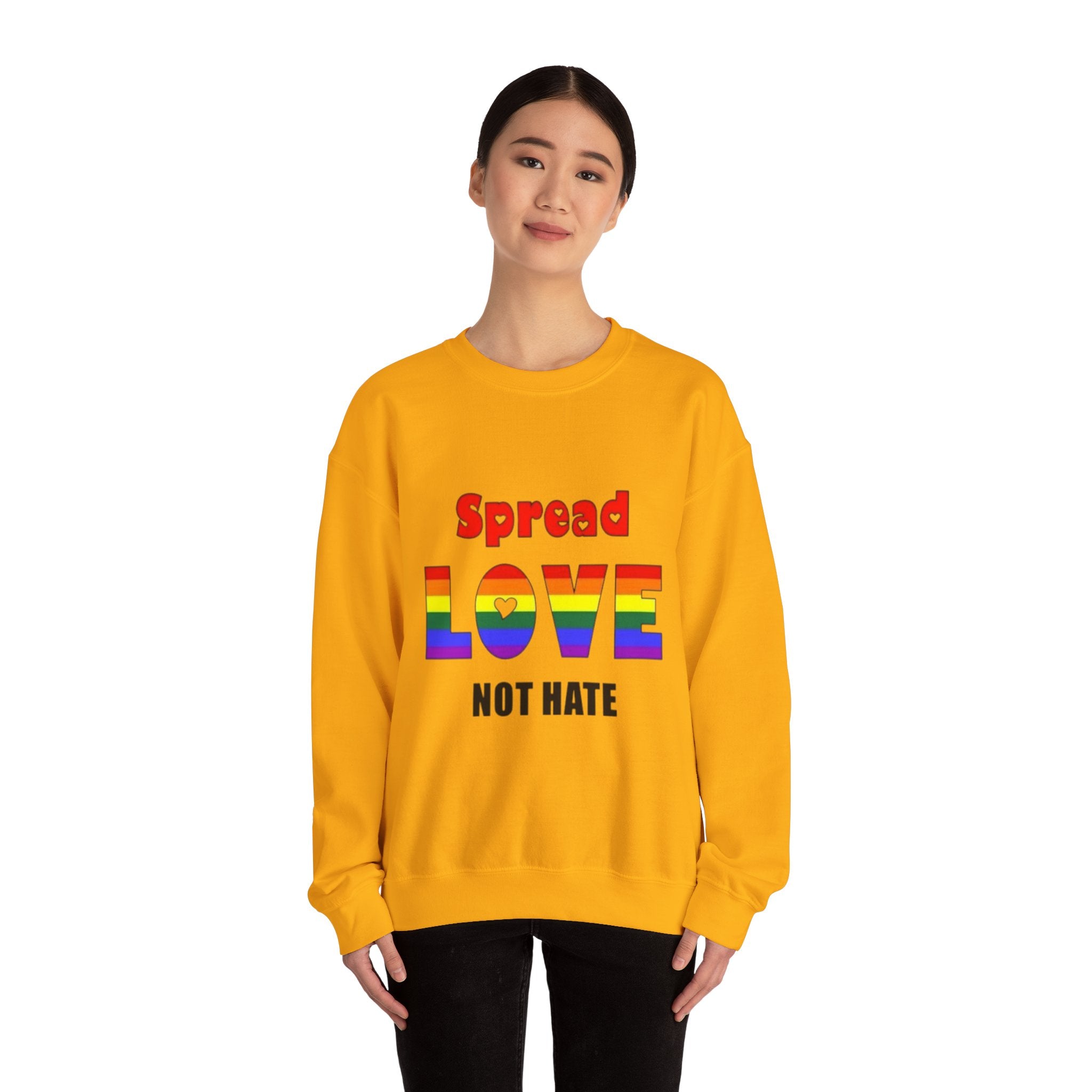 Spread Love Not Hate Unisex Crewneck Sweatshirt
