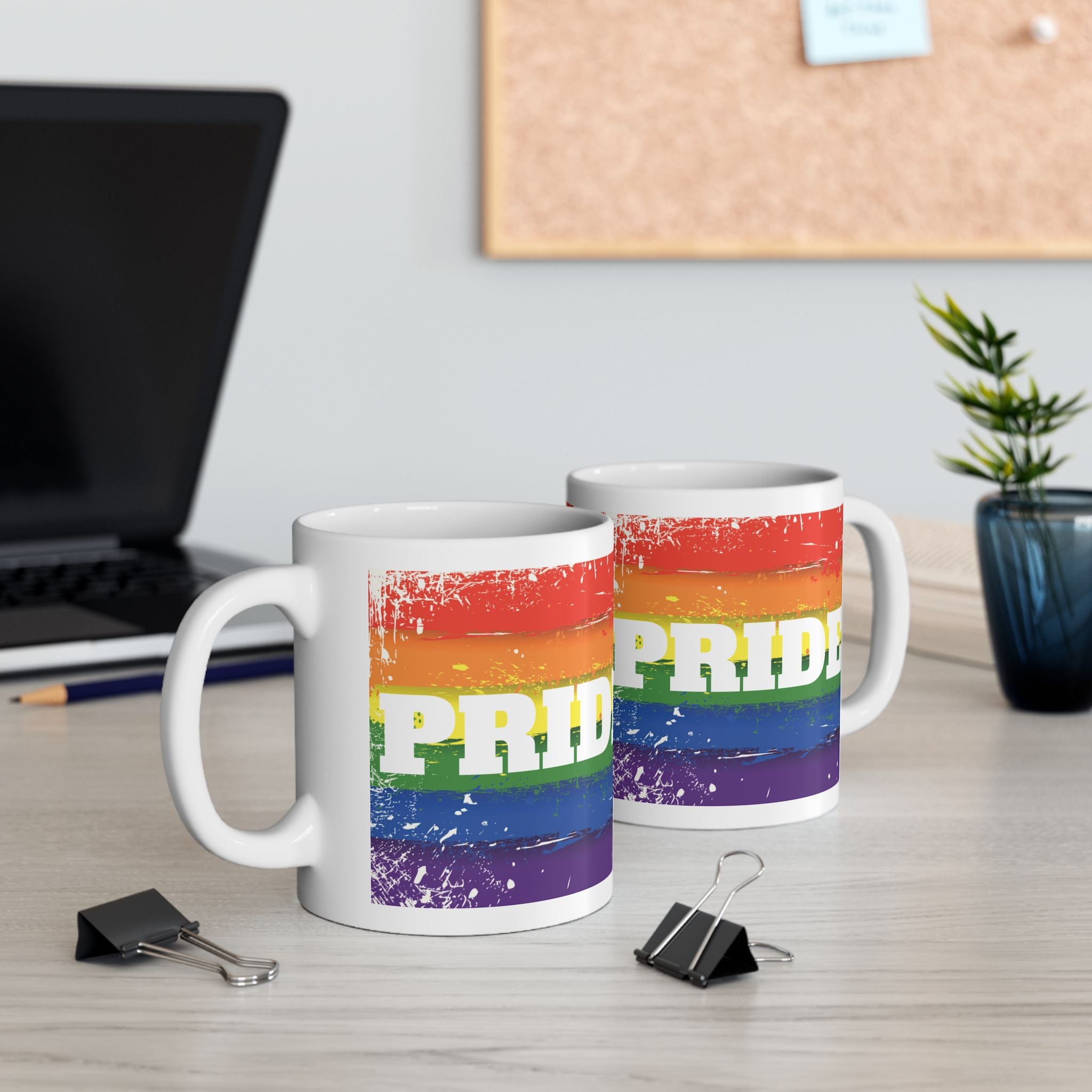 Pride Rainbow Ceramic 11/15 oz Mug