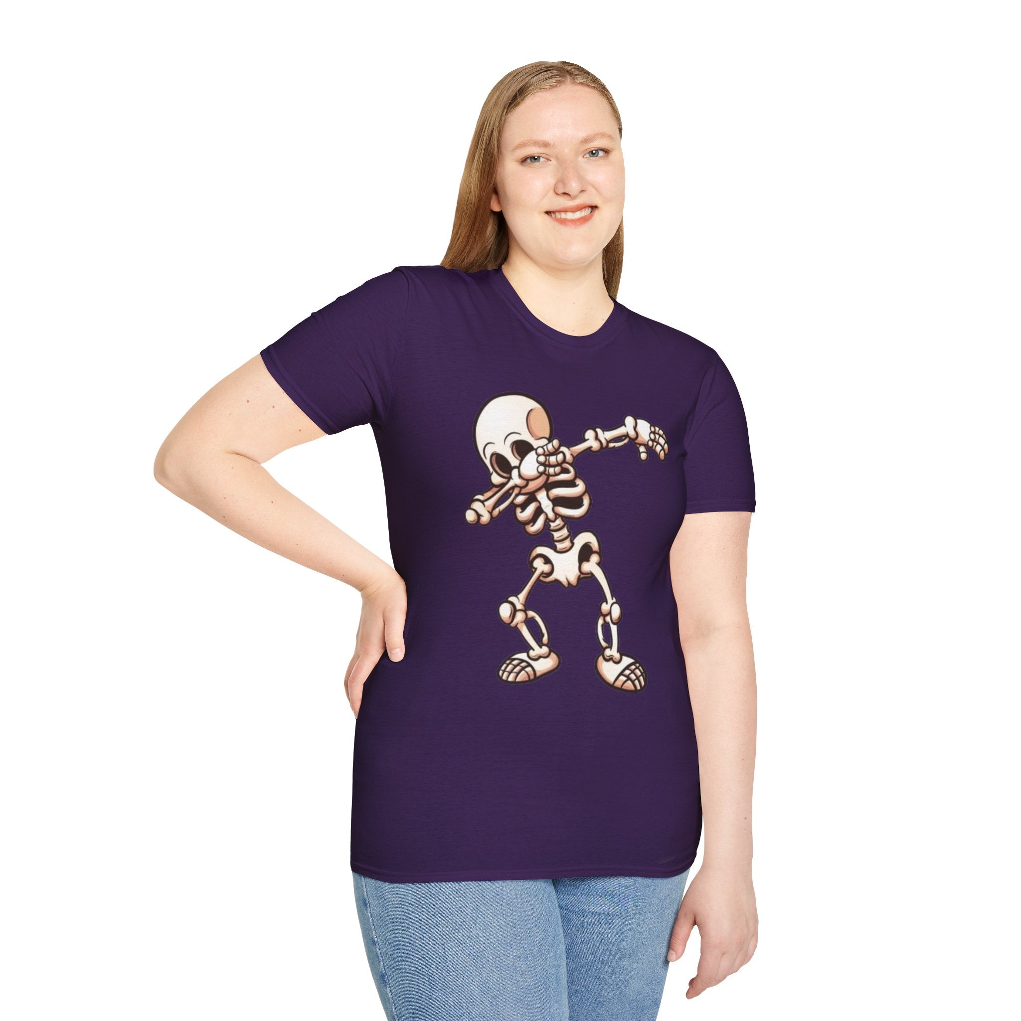 Dabbing Halloween Skeleton Unisex Softstyle T-Shirt