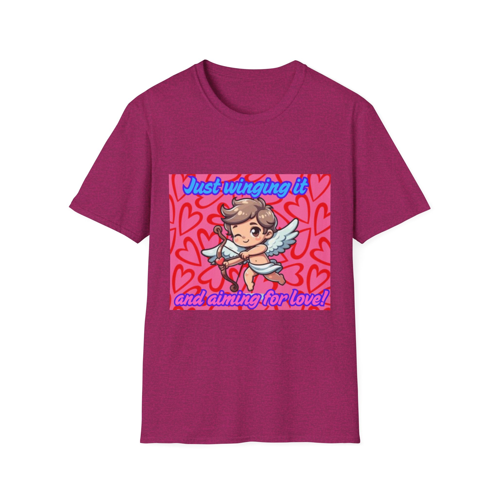 Just Winging It And Aiming For Love Unisex Softstyle T-Shirt