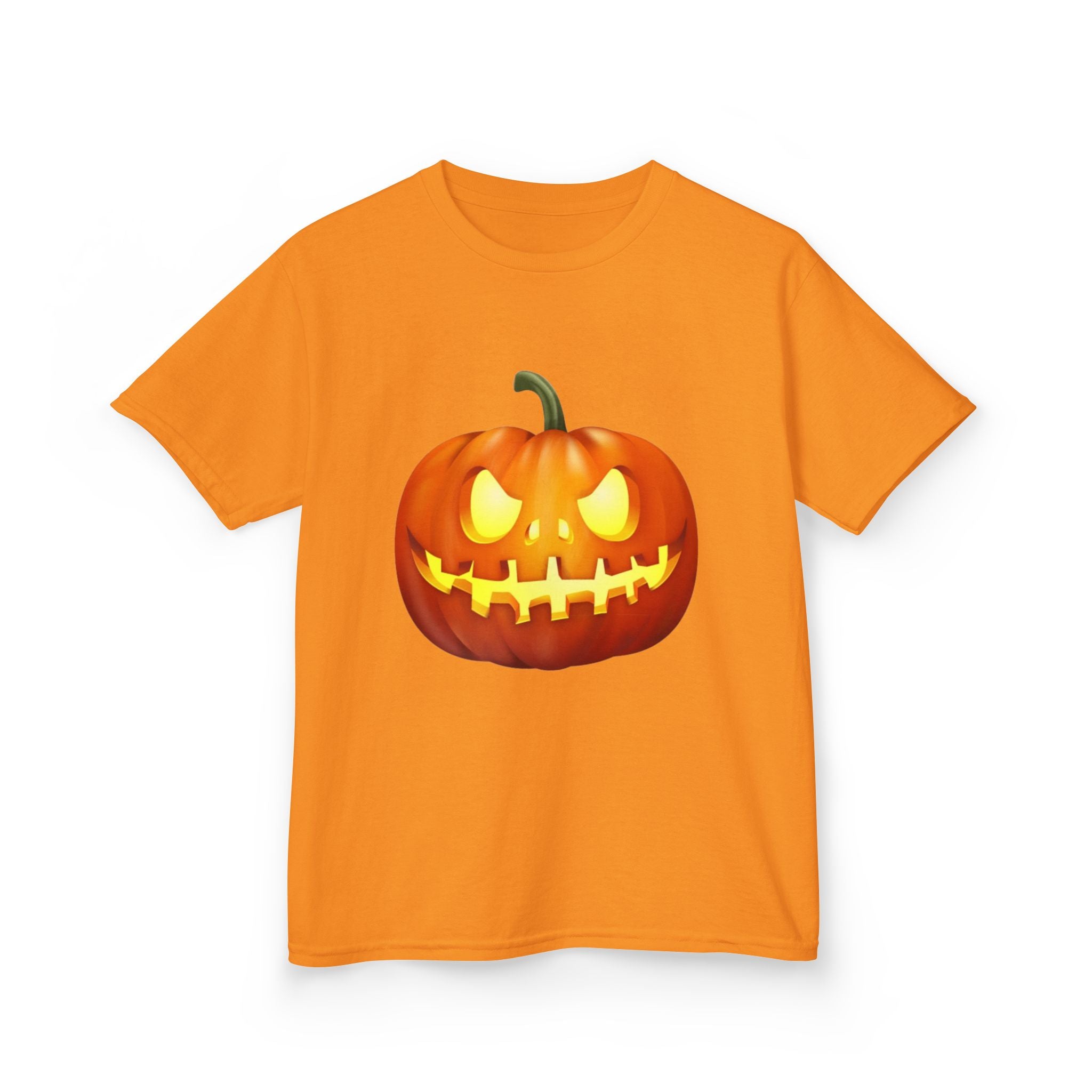 Halloween Pumpkin Kids Heavy Cotton Short Sleeve T-Shirt