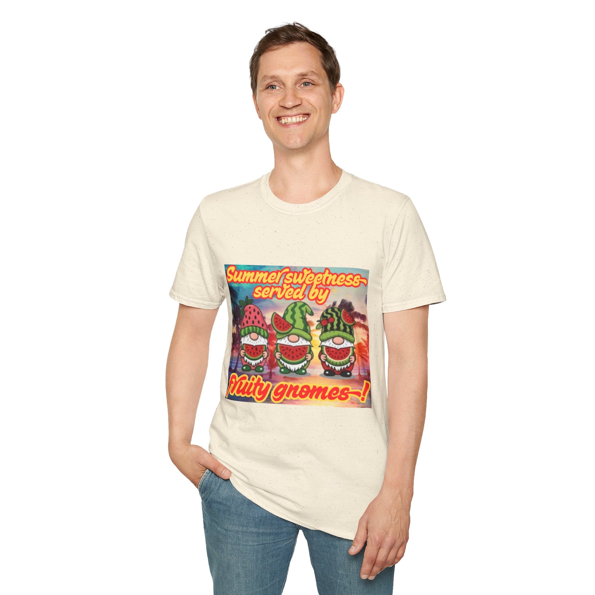 Summer Sweetness Served By Fruity Gnomes Unisex Softstyle T-Shirt