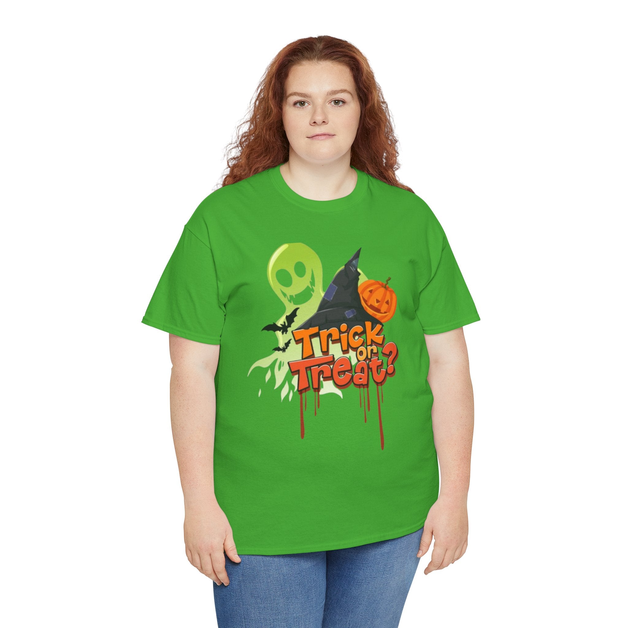 Halloween Trick or Treat Unisex Heavy Cotton Short Sleeve T-Shirt