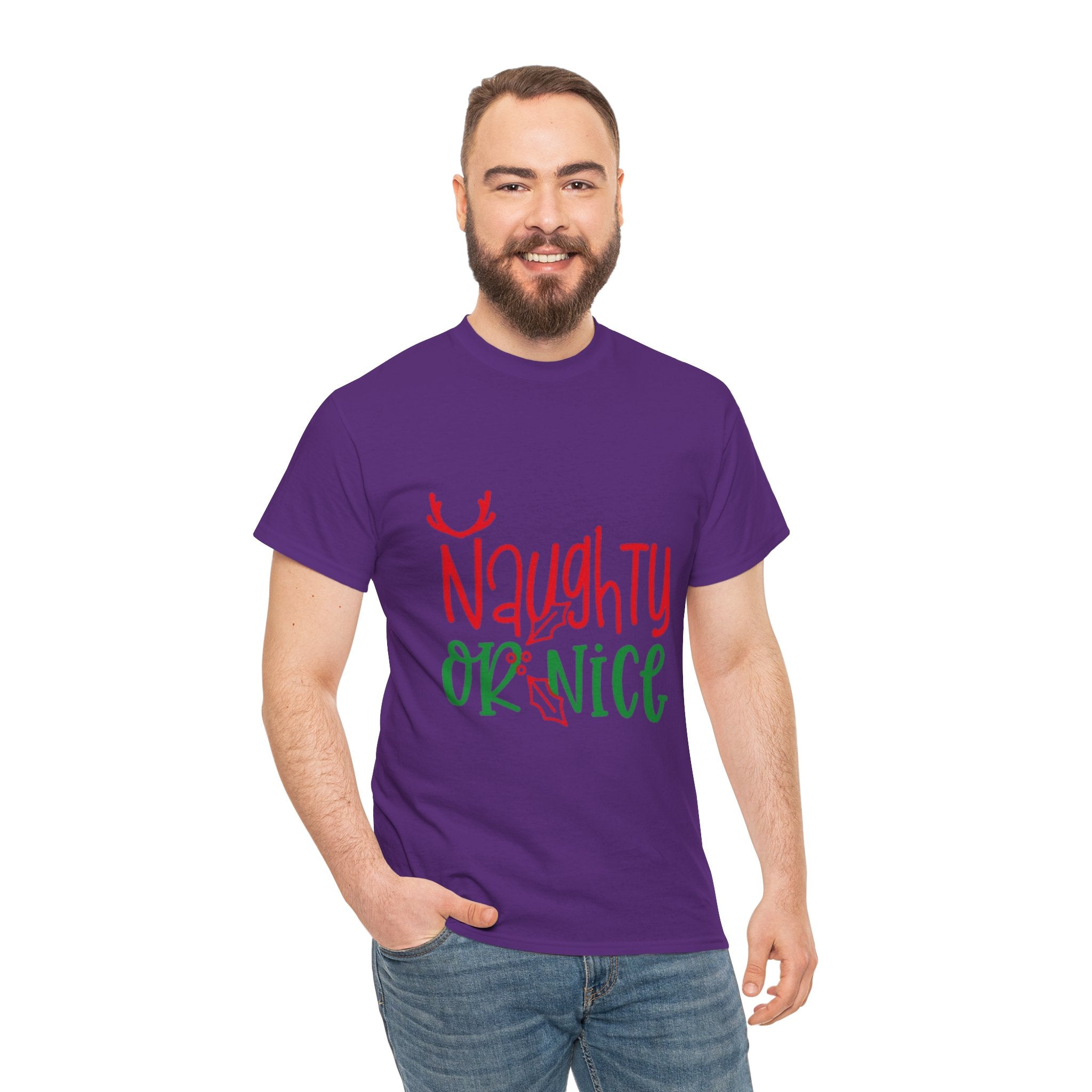 Naughty Or Nice Unisex Heavy Cotton T-Shirt