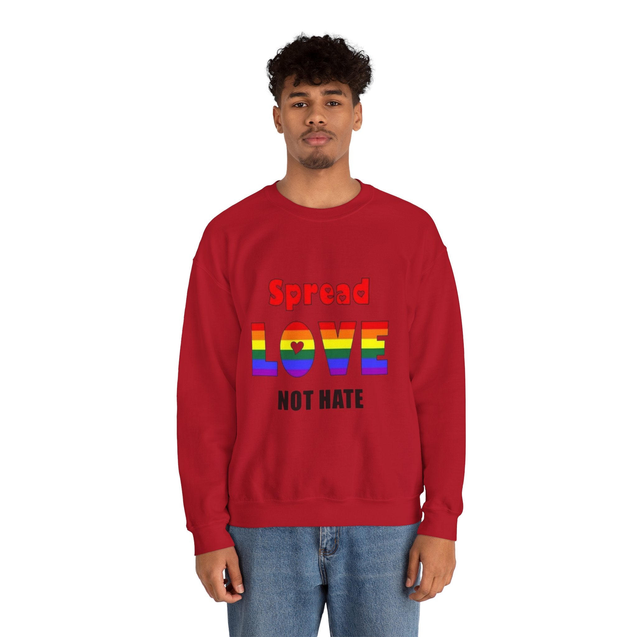 Spread Love Not Hate Unisex Crewneck Sweatshirt