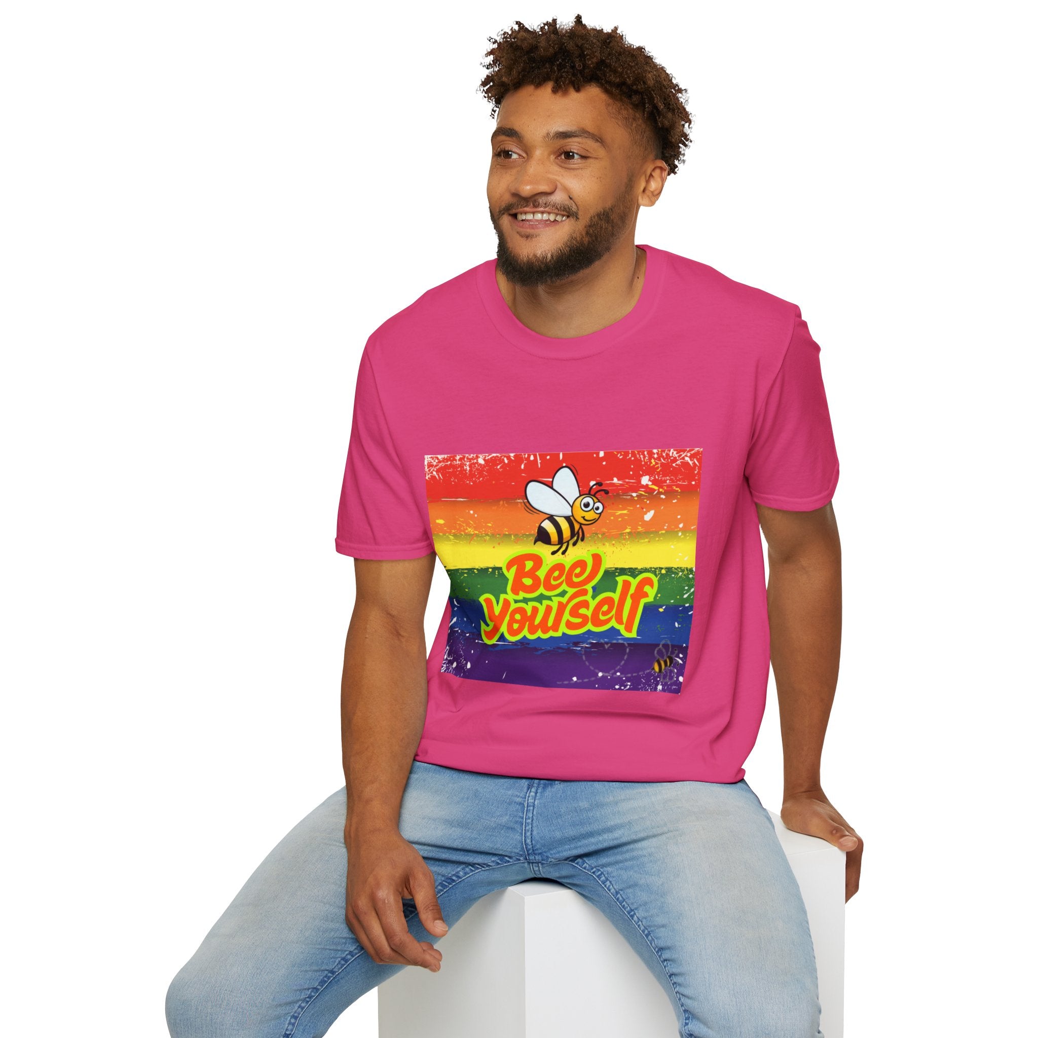 Bee Yourself Rainbow Unisex Softstyle T-Shirt