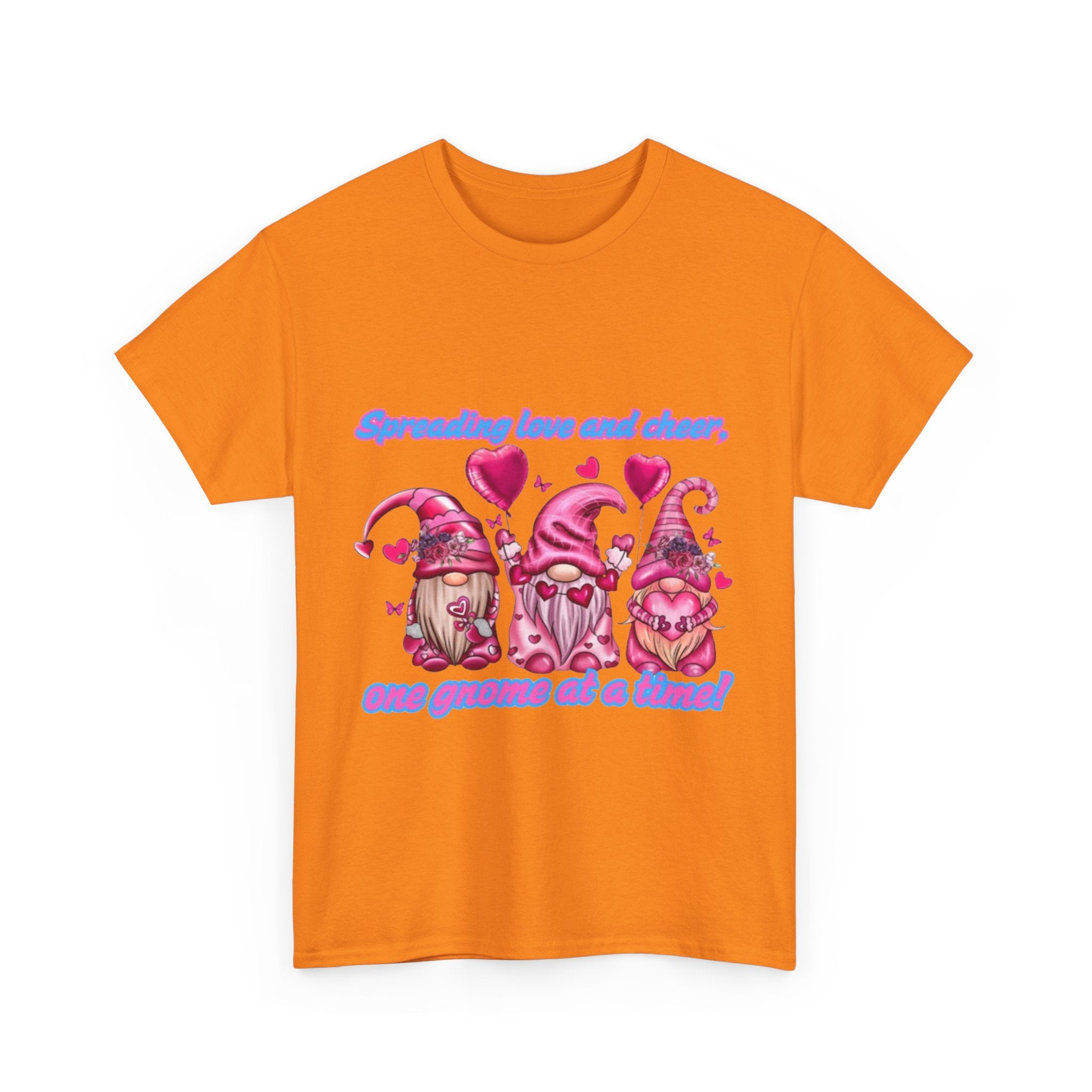 Spreading Love And Cheer, One Gnome At A Time Unisex Heavy Cotton T-Shirt