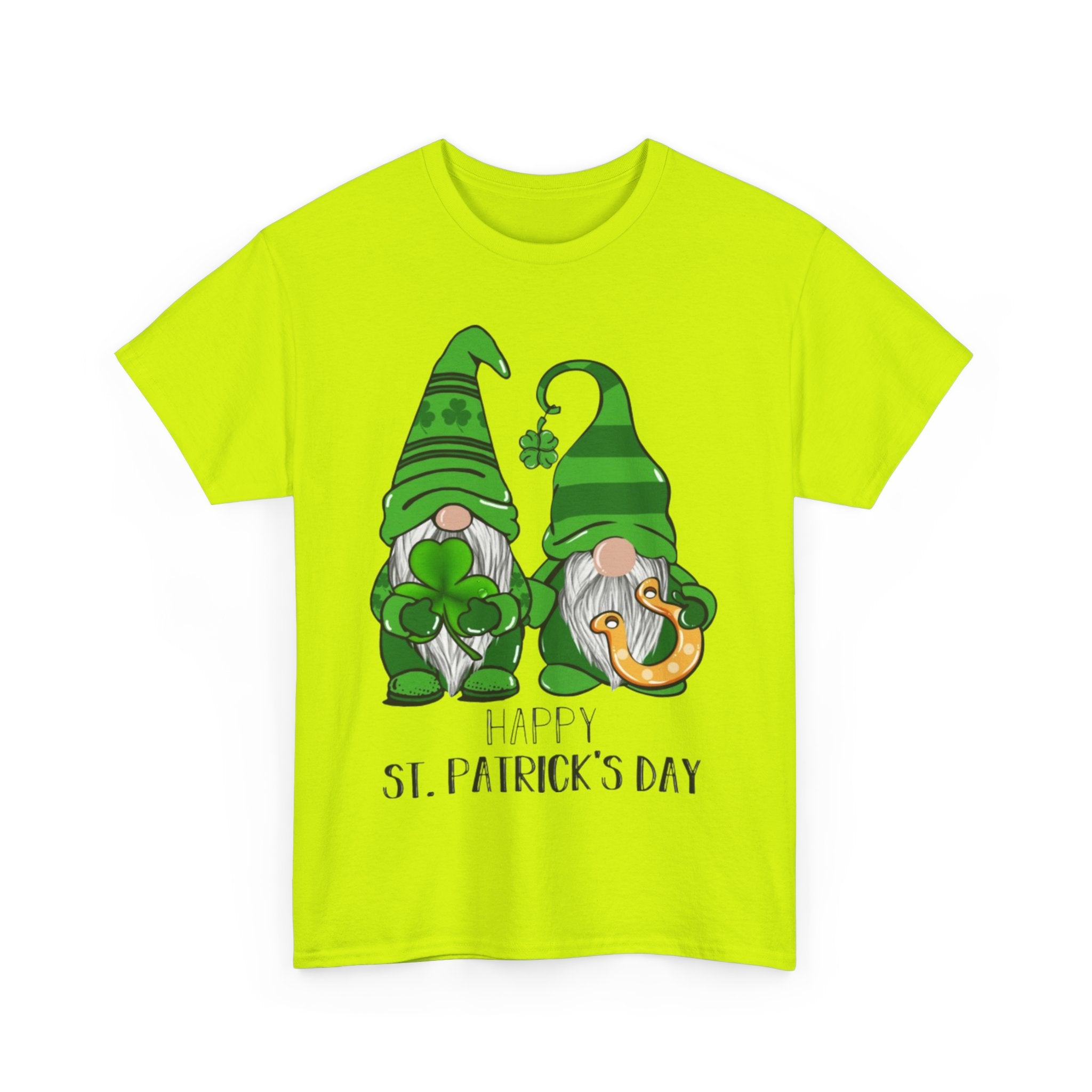 Happy St. Patrick's Day Gnome Unisex Heavy Cotton T-Shirt