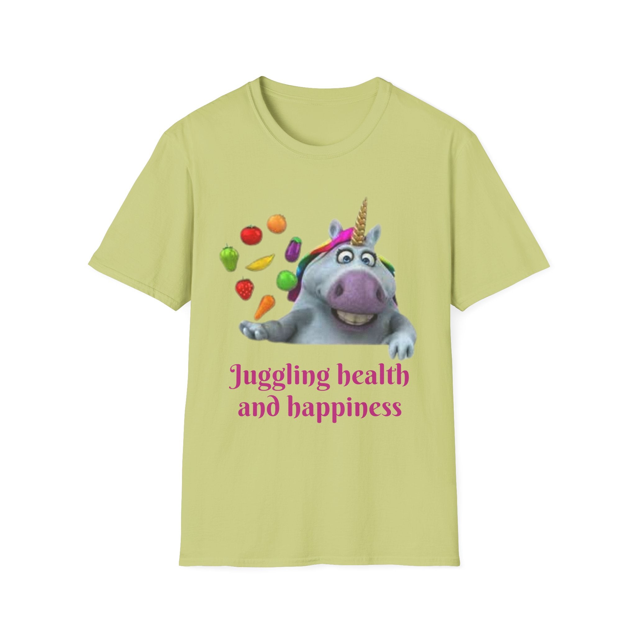 Juggling Health And Happiness Unicorn Unisex Softstyle T-Shirt