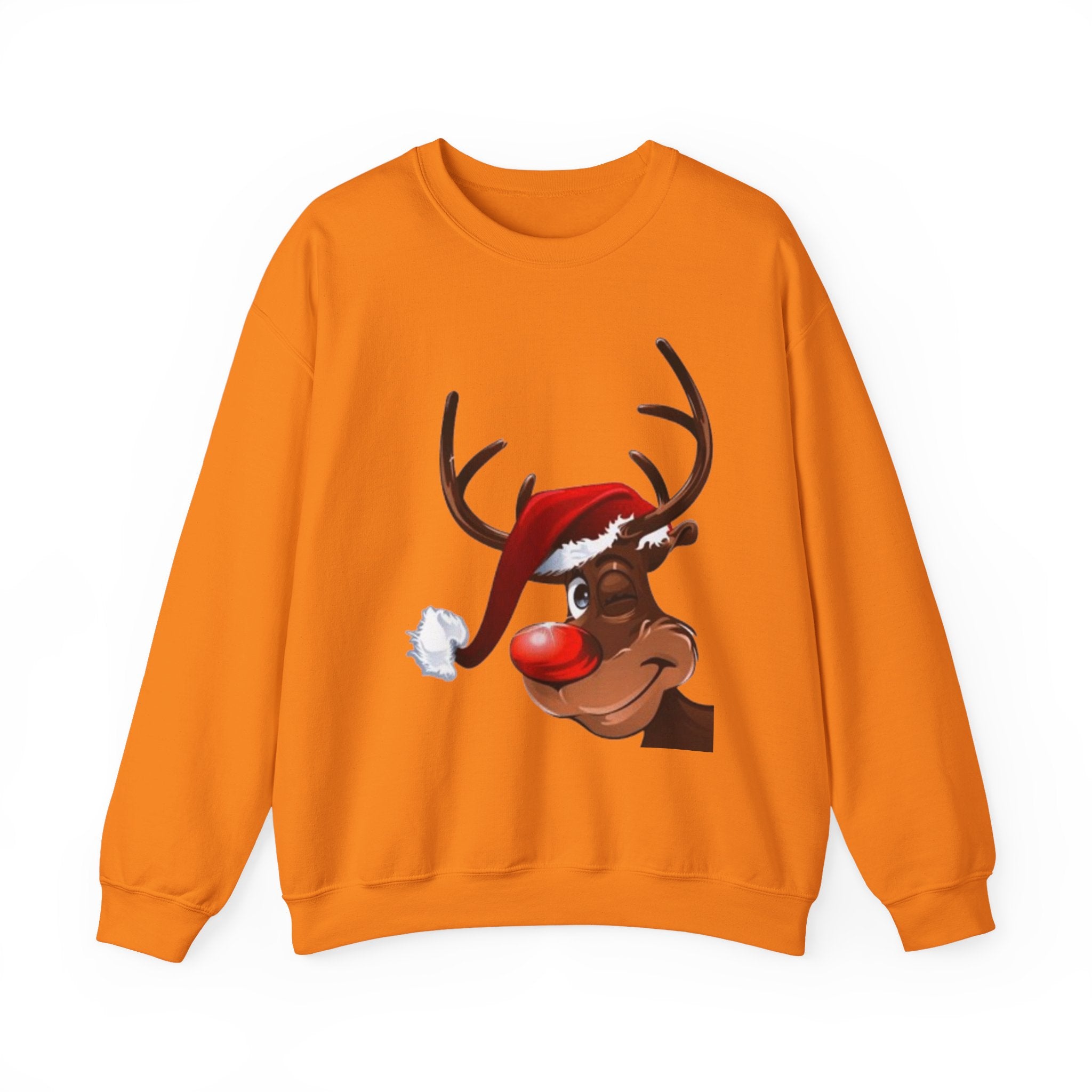 Festive Reindeer Unisex Heavy Blend™ Crewneck Sweatshirt