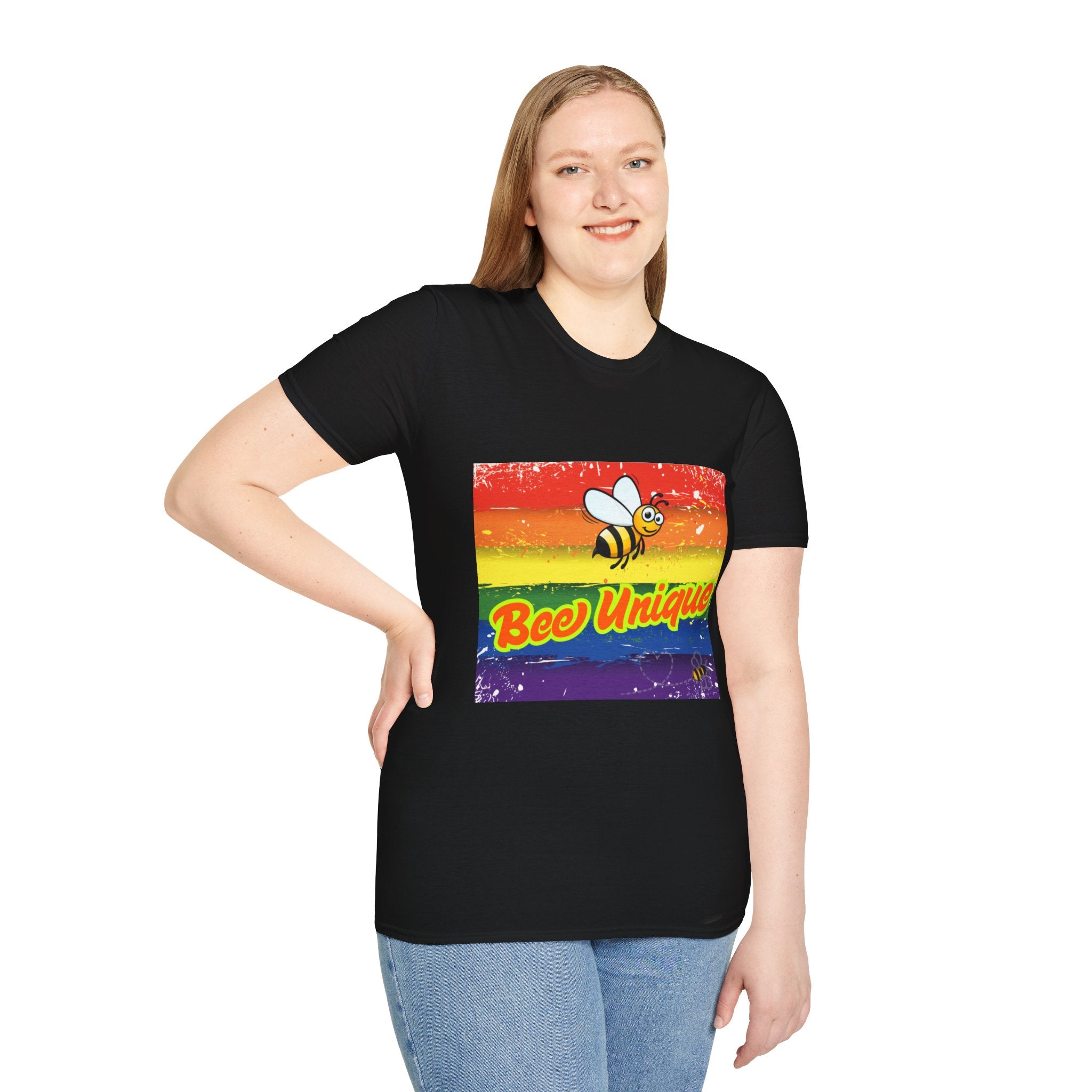 Bee Unique Rainbow Unisex Softstyle T-Shirt