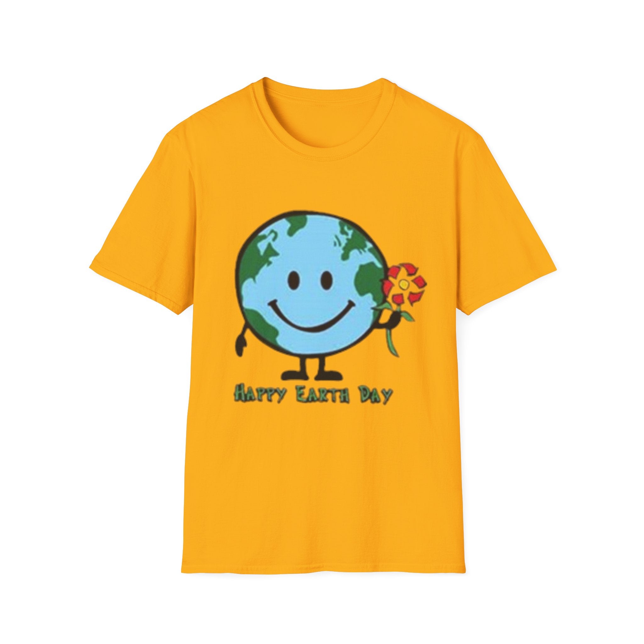 Happy Earth Day Smile Unisex Softstyle T-Shirt