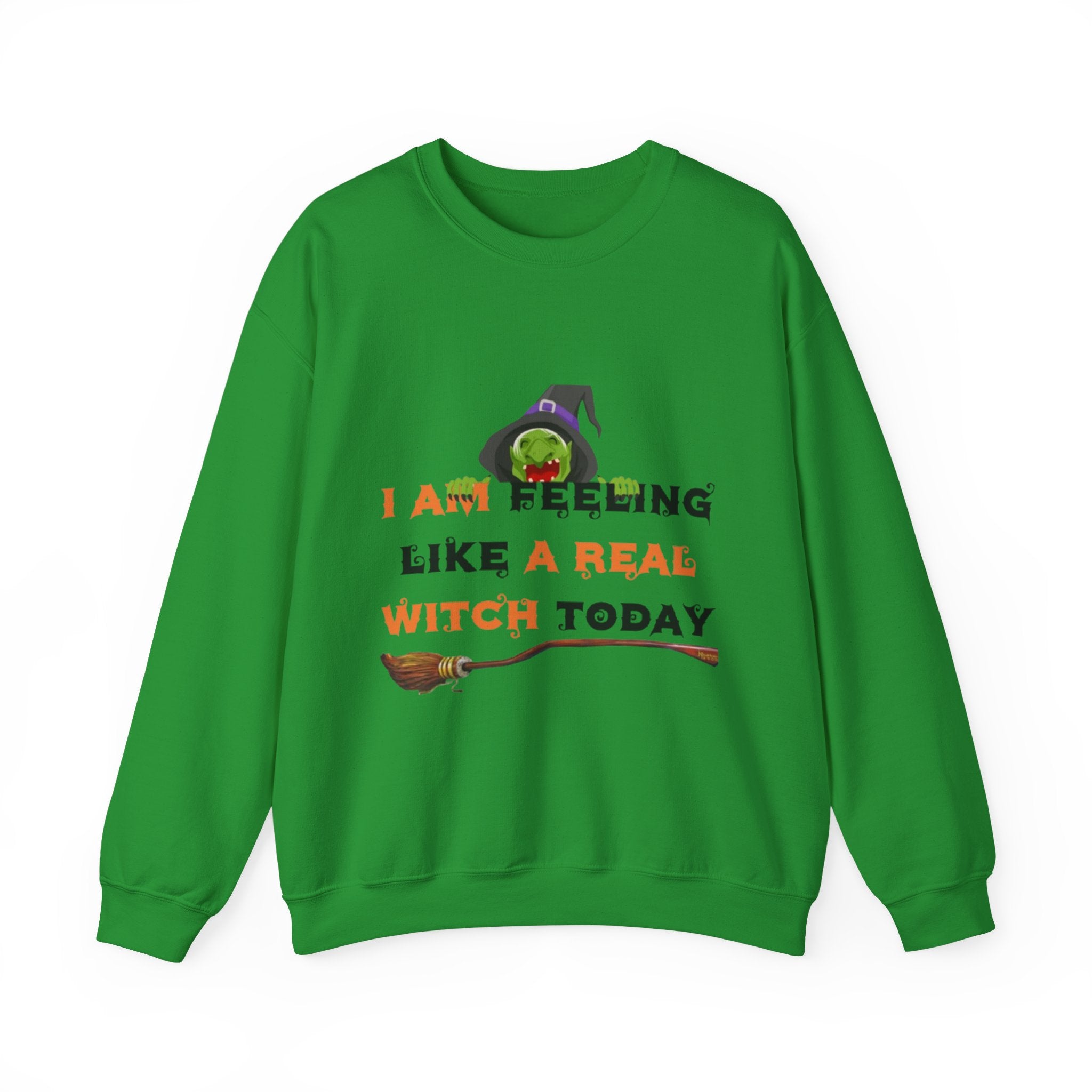 I Am Feeling Like A Real Witch Today Unisex Heavy Blend™ Crewneck Sweatshirt