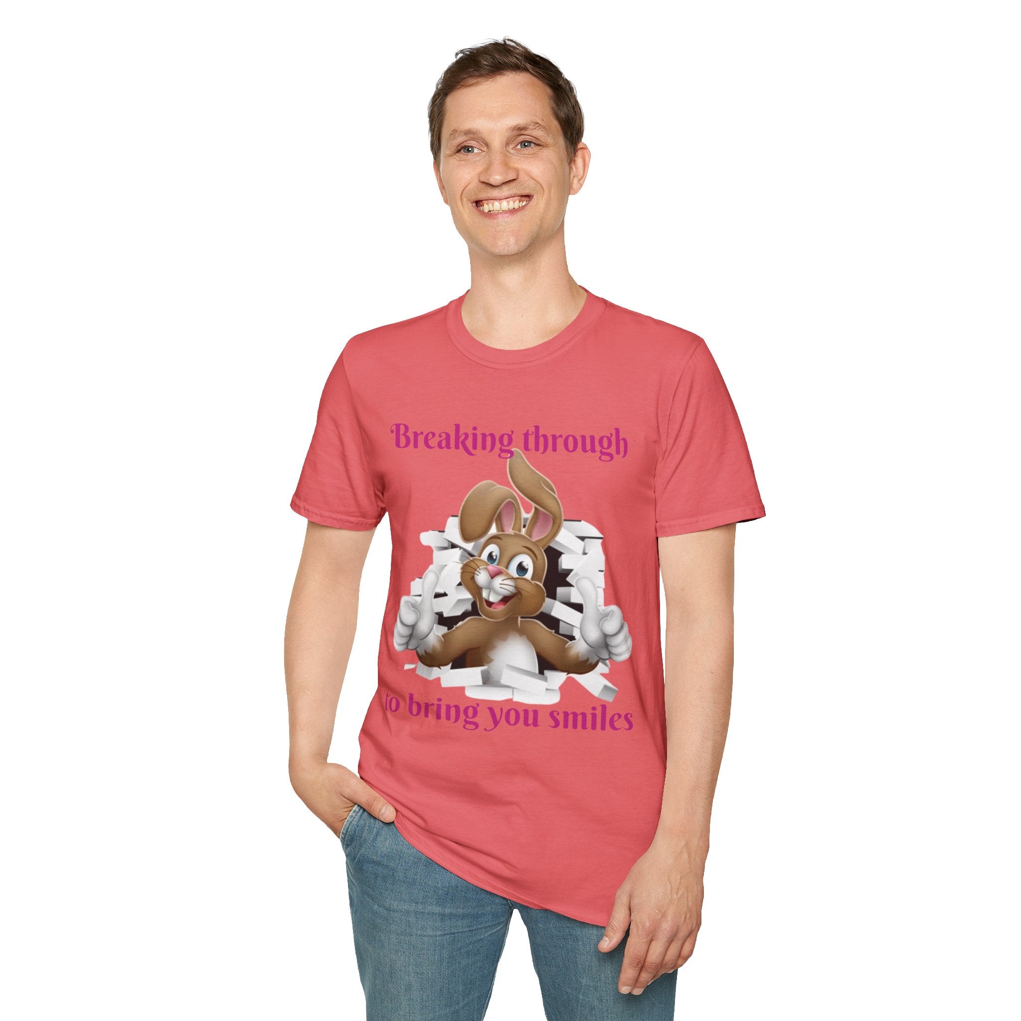 Breaking Through To Bring You Smiles Unisex Softstyle T-Shirt