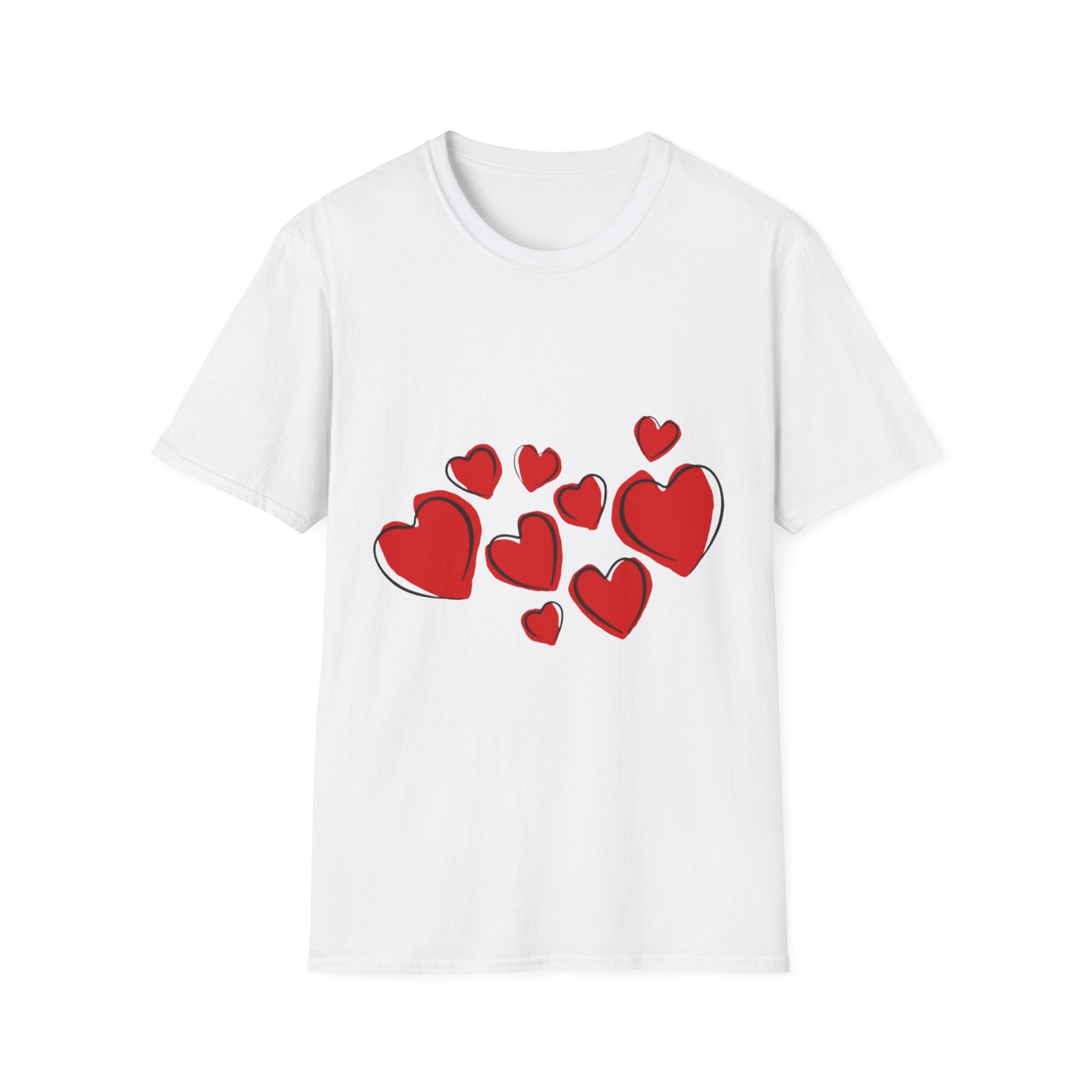 Valentine's Day Hearts Unisex Softstyle T-Shirt