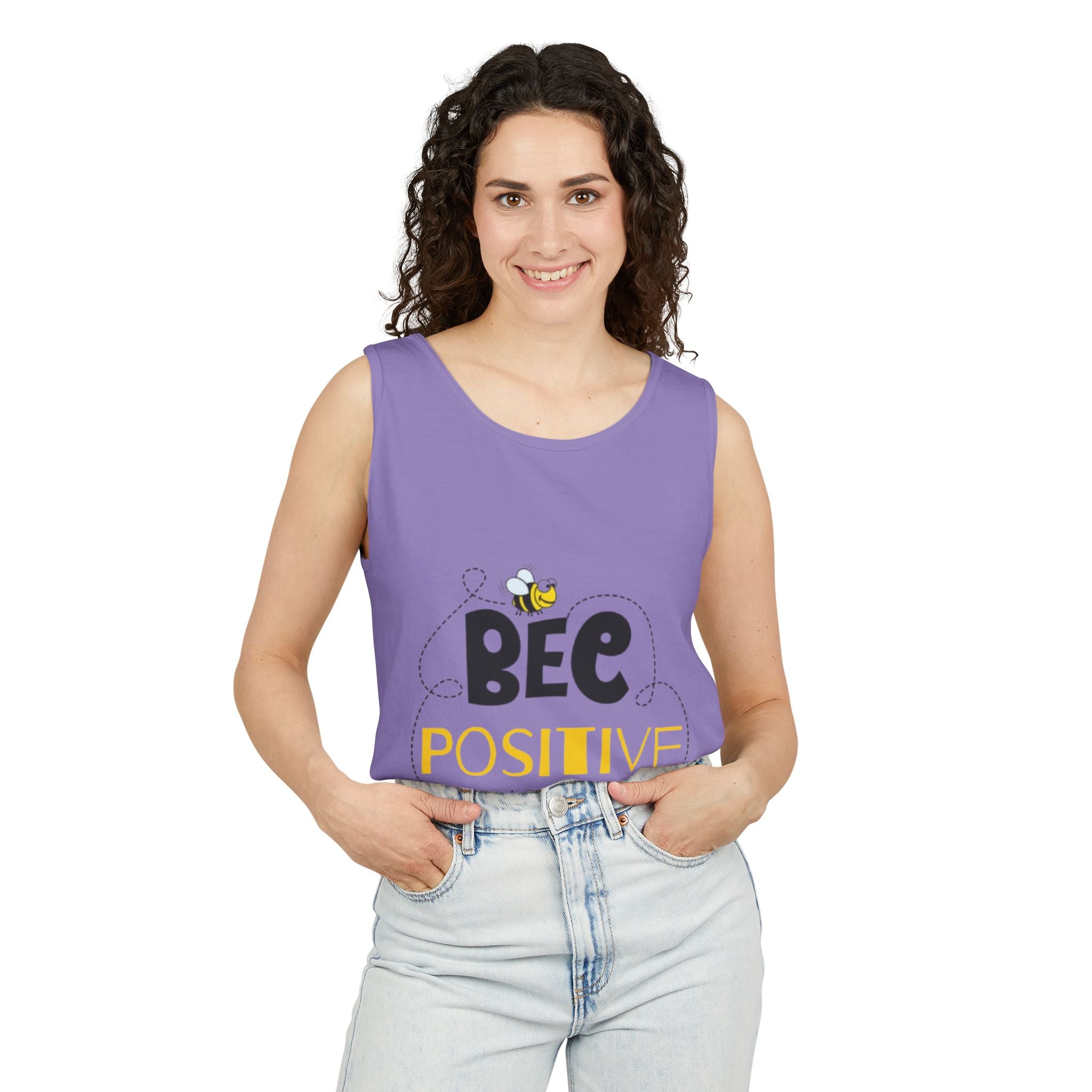 Bee Positive Unisex Garment-Dyed Tank Top