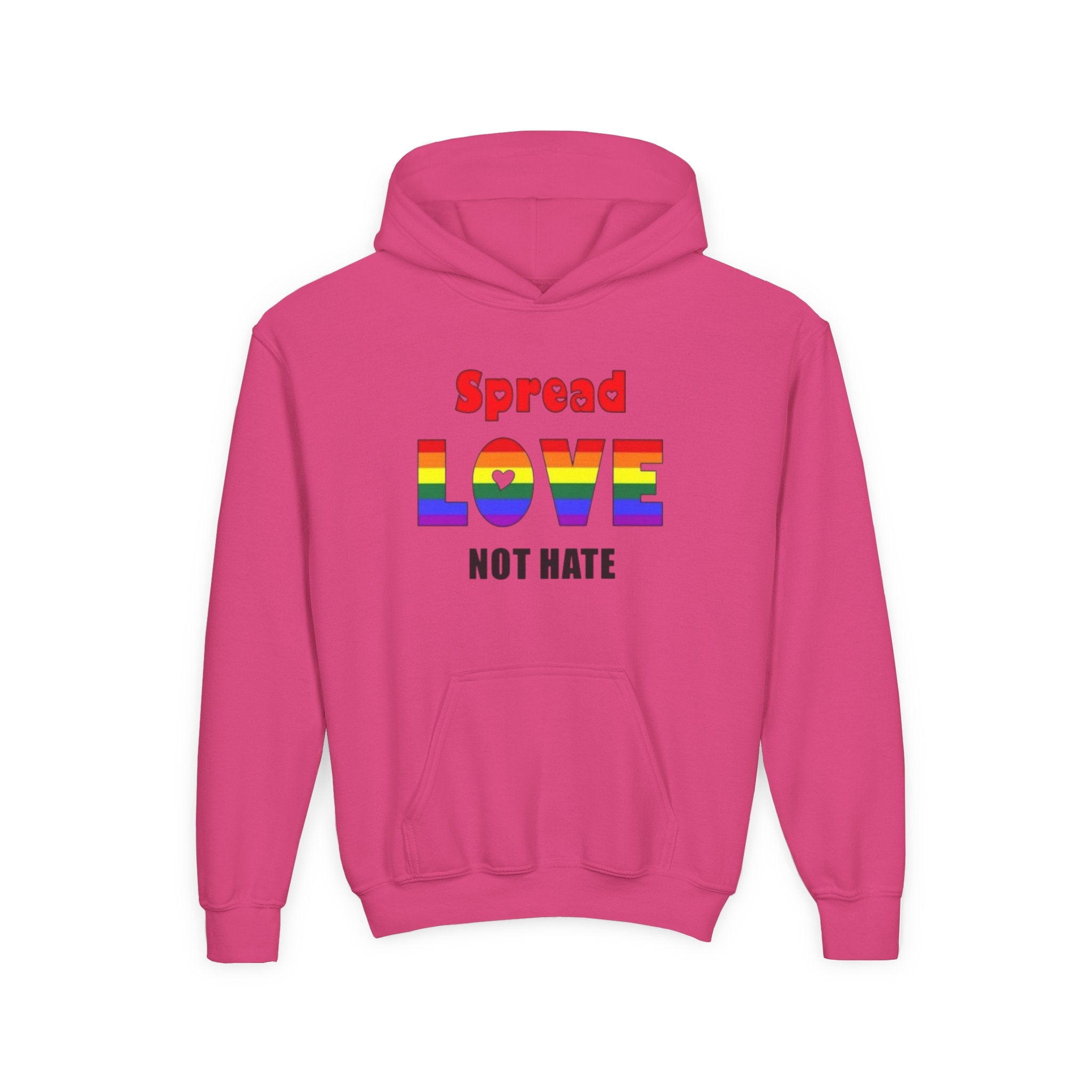 Spread Love Not Hate Youth Hooded Sweatshirt