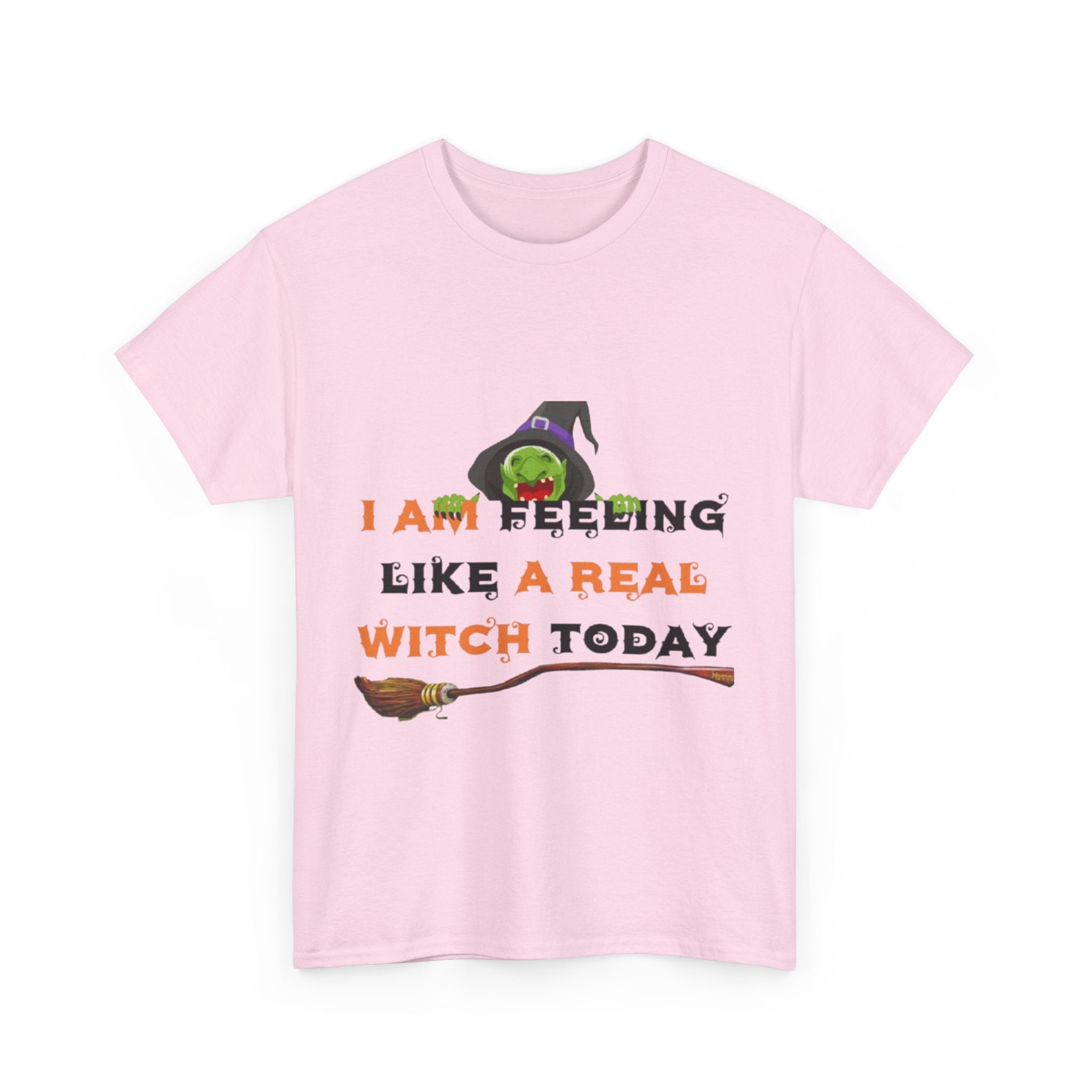 I Am Feeling Like A Real Witch Today Unisex Heavy Cotton Short Sleeve T-Shirt