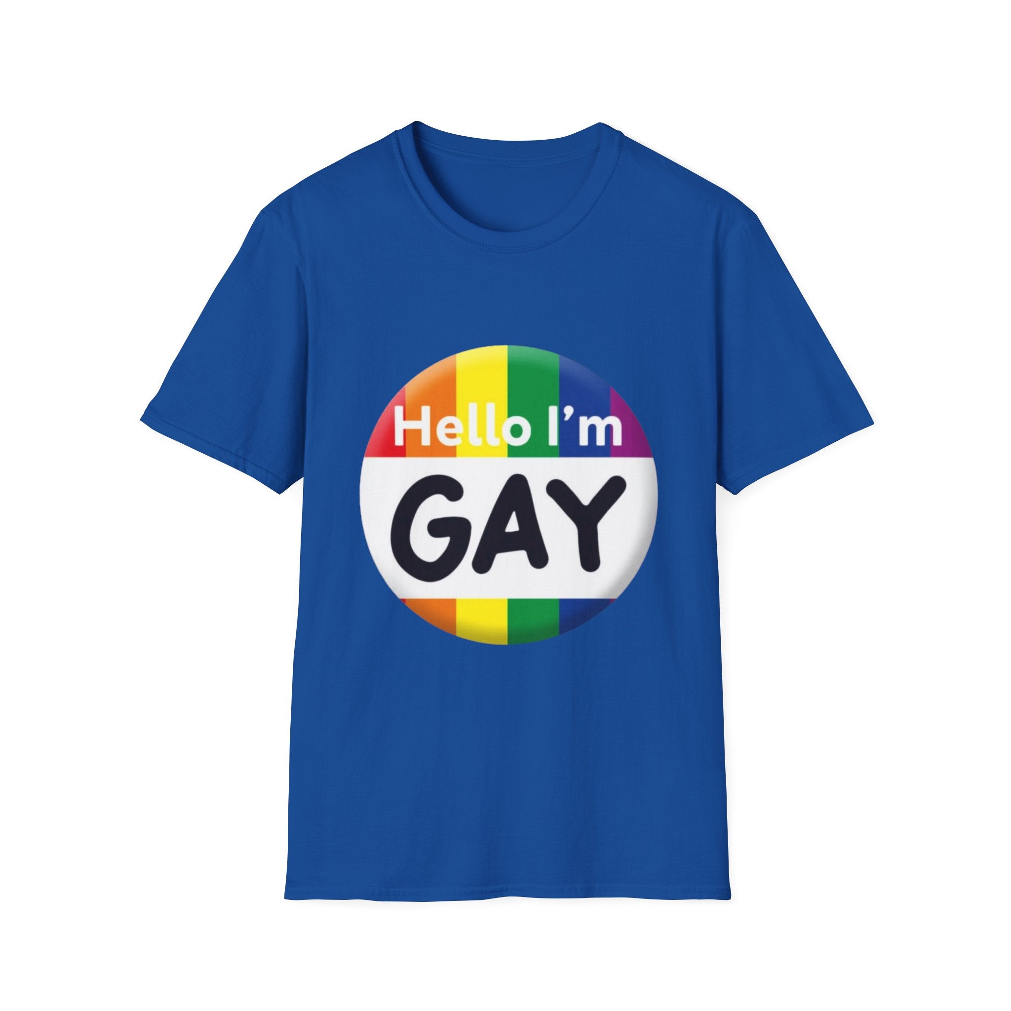 Hello I'm Gay Unisex Softstyle T-Shirt