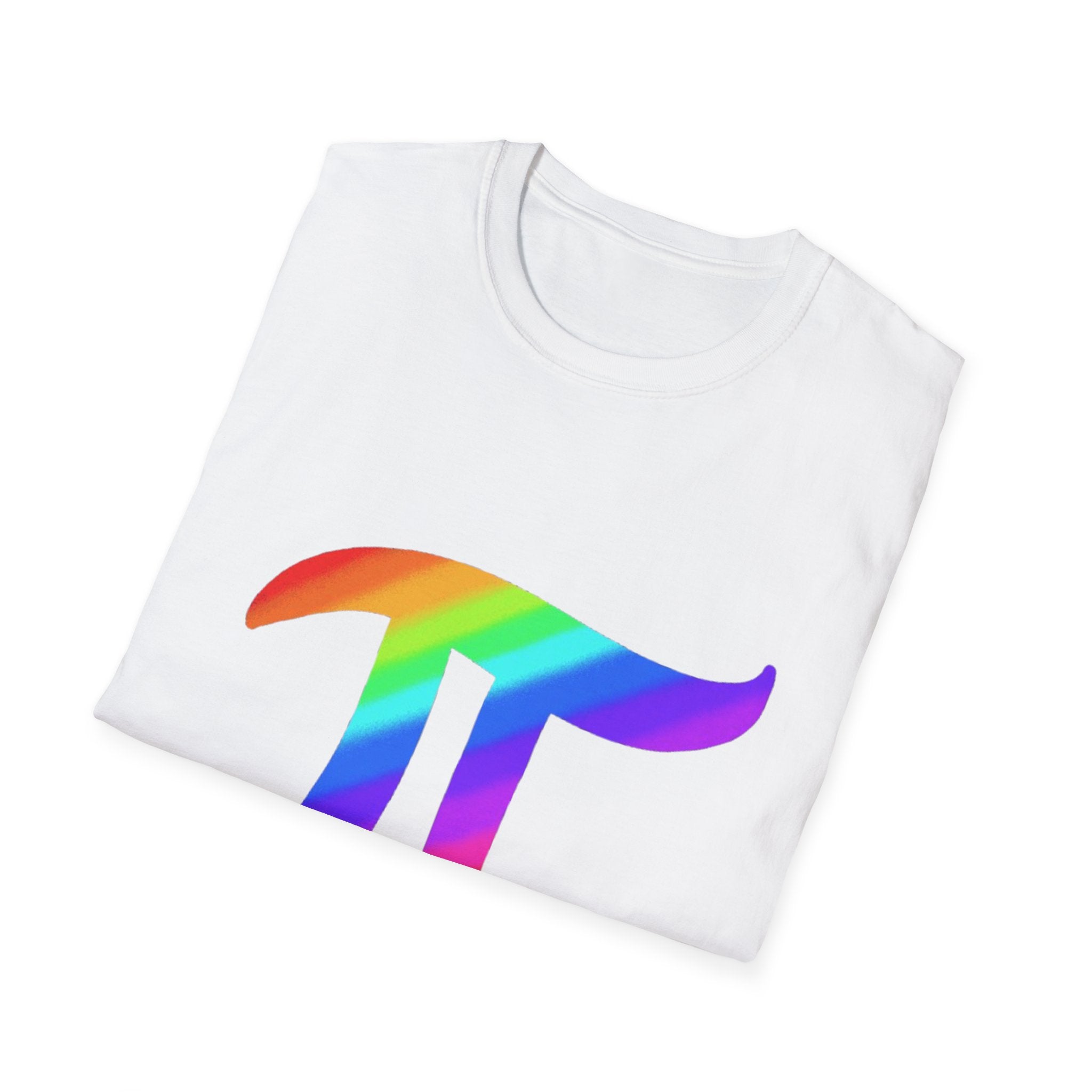 Rainbow Pi Symbol Unisex Softstyle T-Shirt