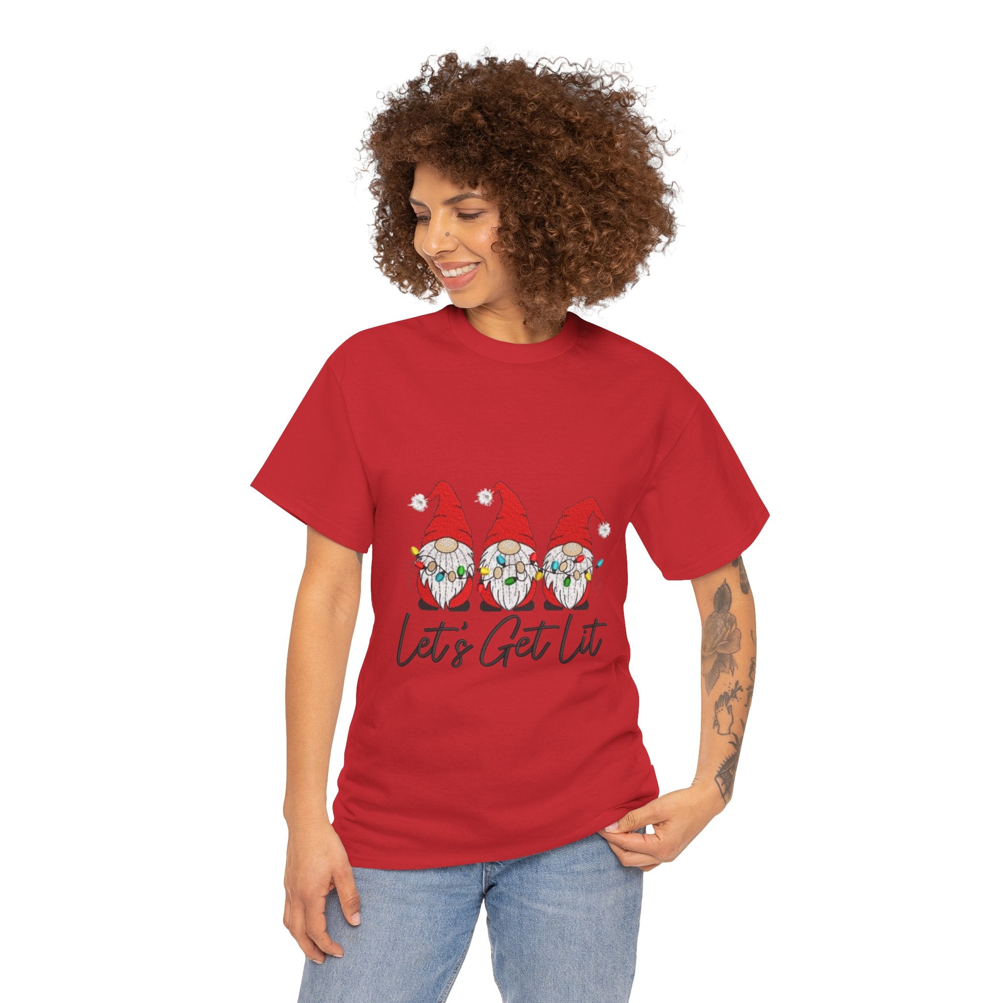 Let's Get Lit Gnome Unisex Heavy Cotton T-Shirt