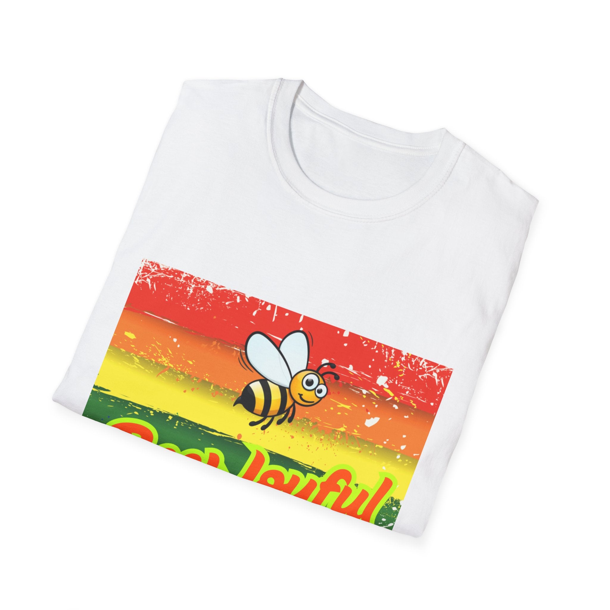 Bee Joyful Rainbow Unisex Softstyle T-Shirt