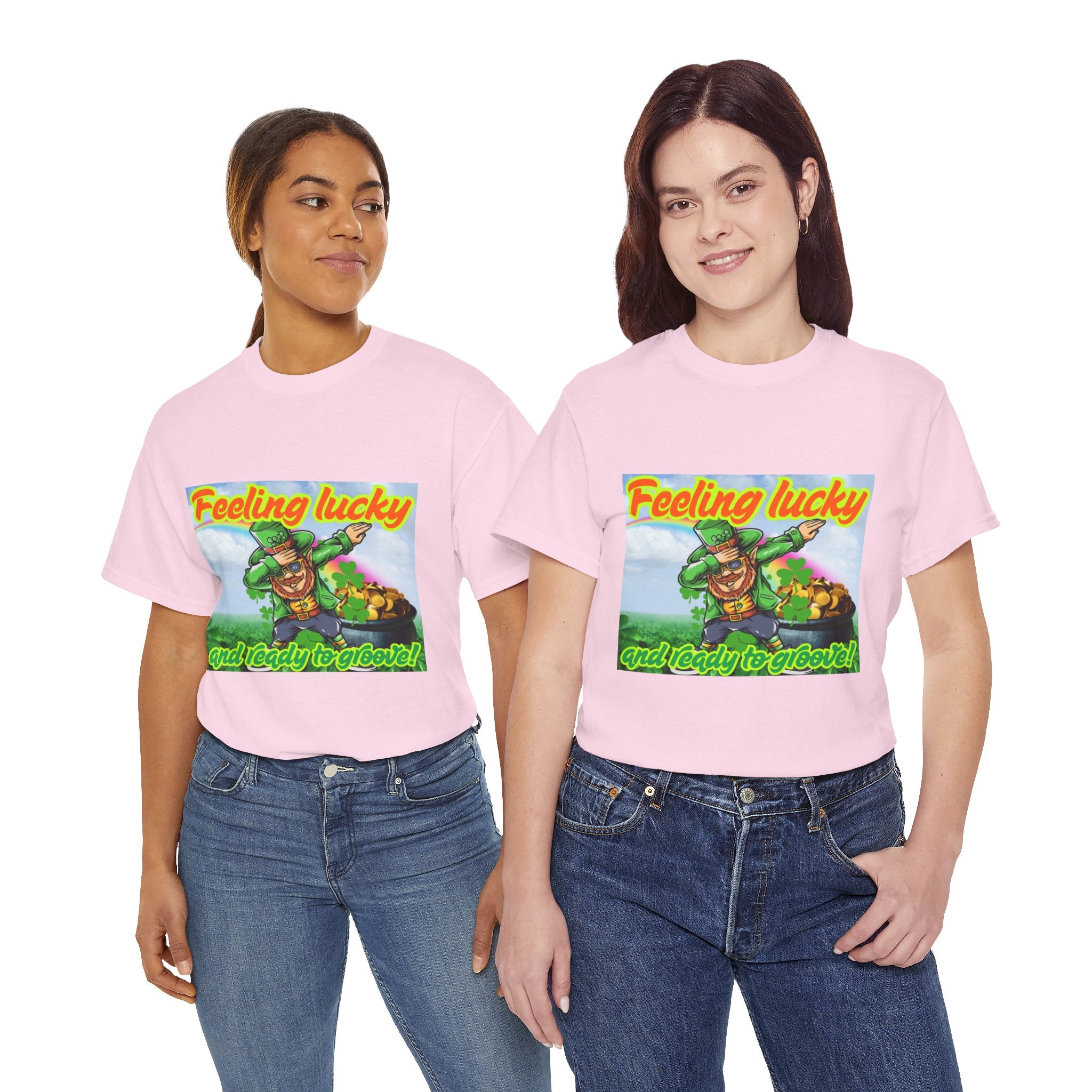 Feeling Lucky And Ready To Groove! Unisex Heavy Cotton T-Shirt