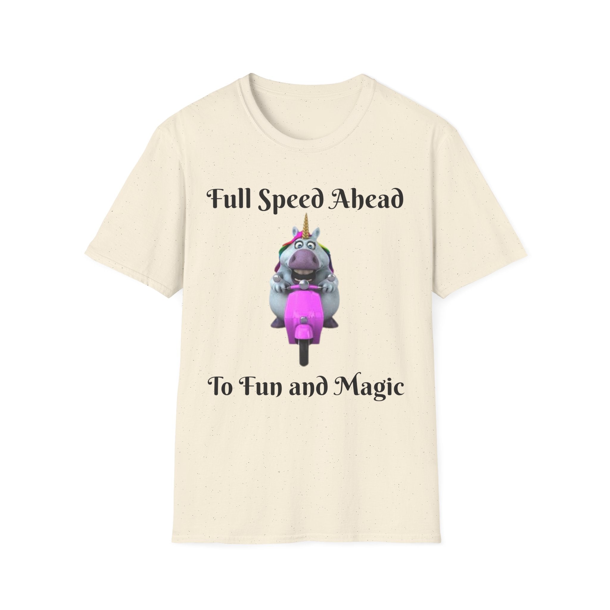 Full Speed Ahead To Fun And Magic Unicorn Unisex Softstyle T-Shirt