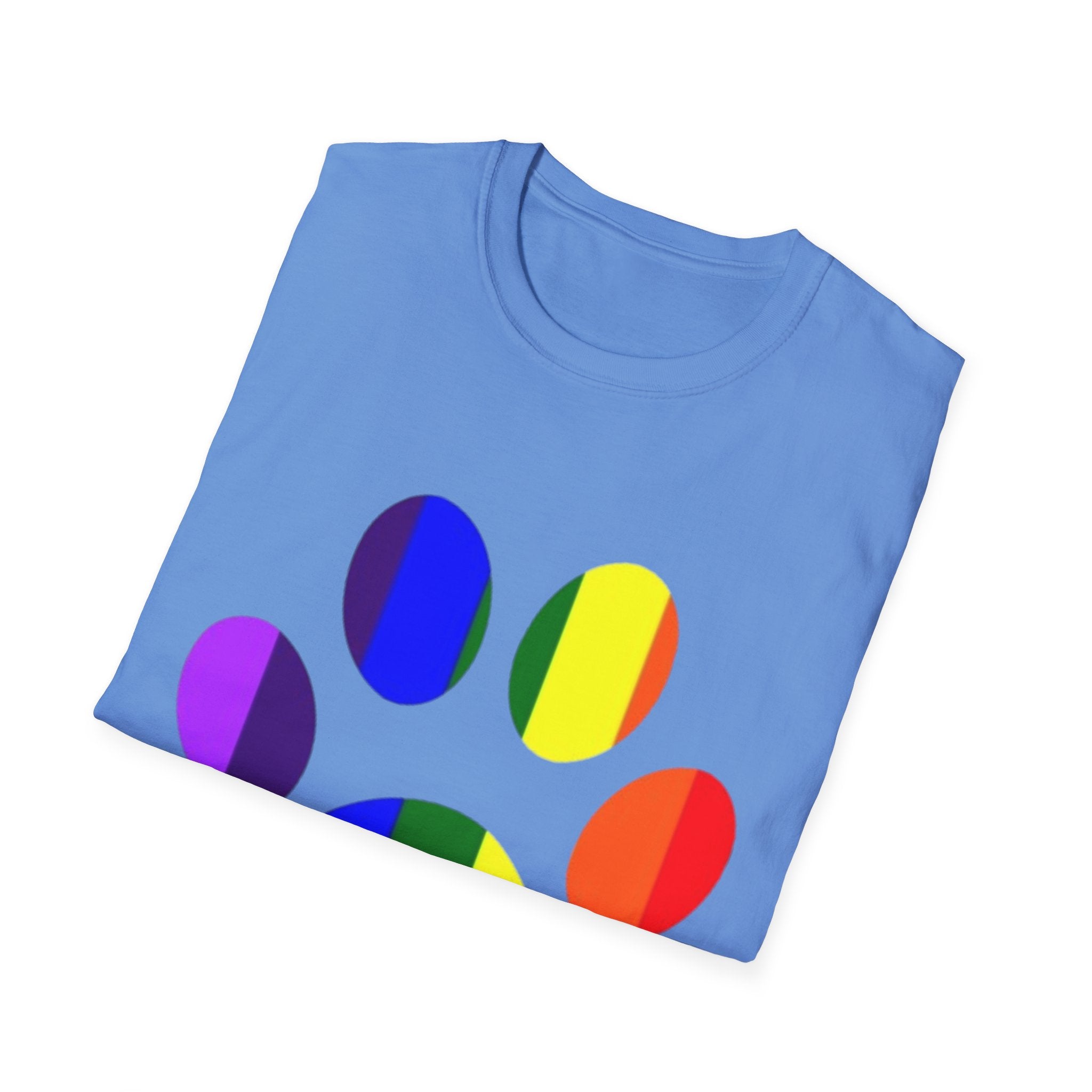 Pride Paw Print Unisex Softstyle T-Shirt
