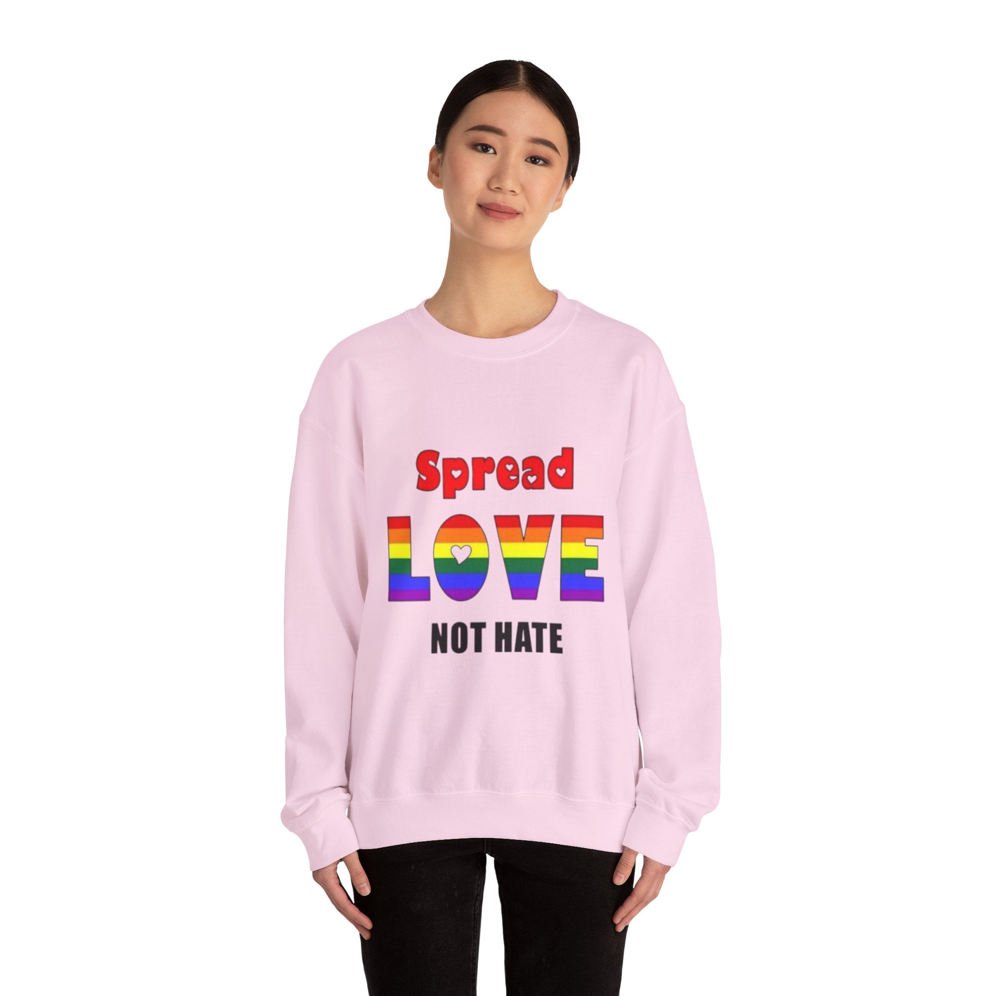 Spread Love Not Hate Unisex Crewneck Sweatshirt