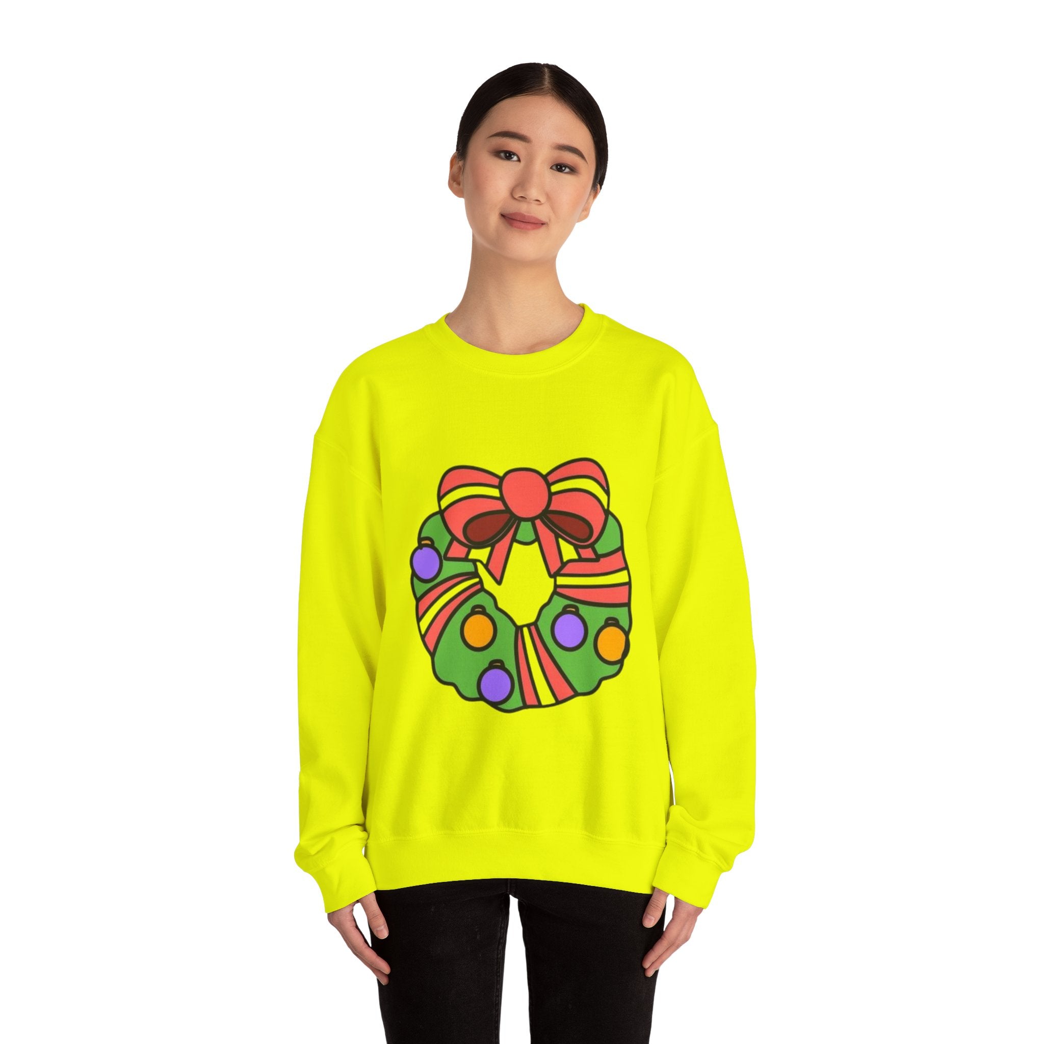 Holiday Wreath Unisex Heavy Blend™ Crewneck Sweatshirt