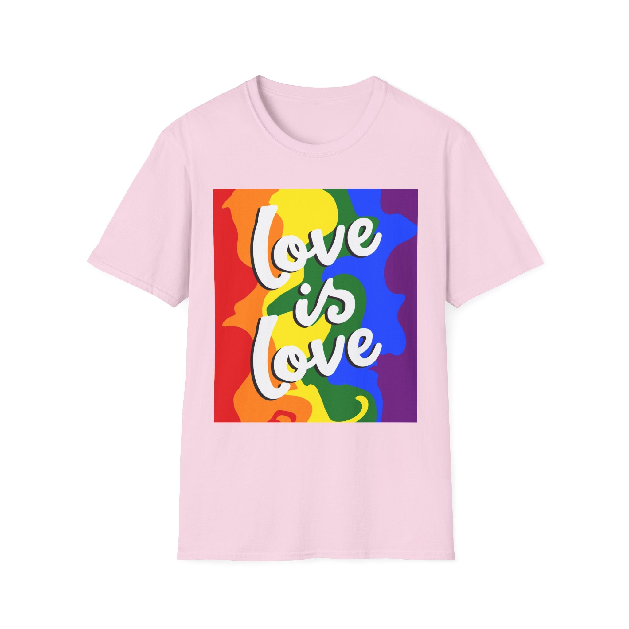 Colorful Pride Love is Love Unisex Softstyle T-Shirt