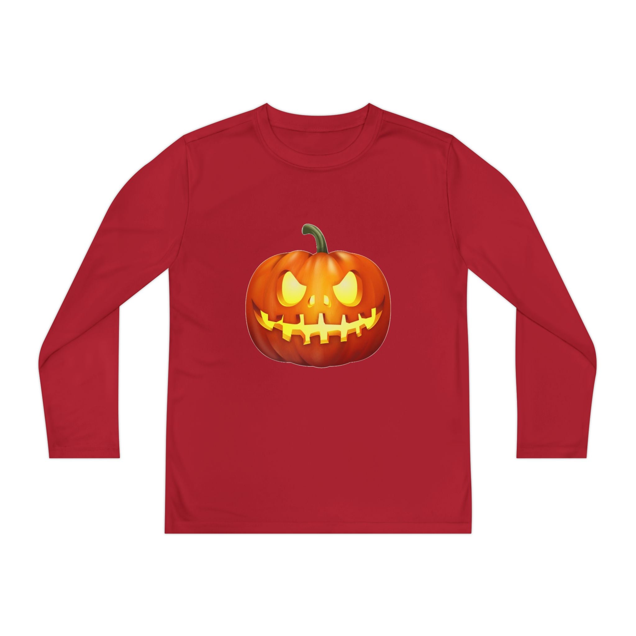 Halloween Pumpkin Youth Long Sleeve Competitor T-Shirt