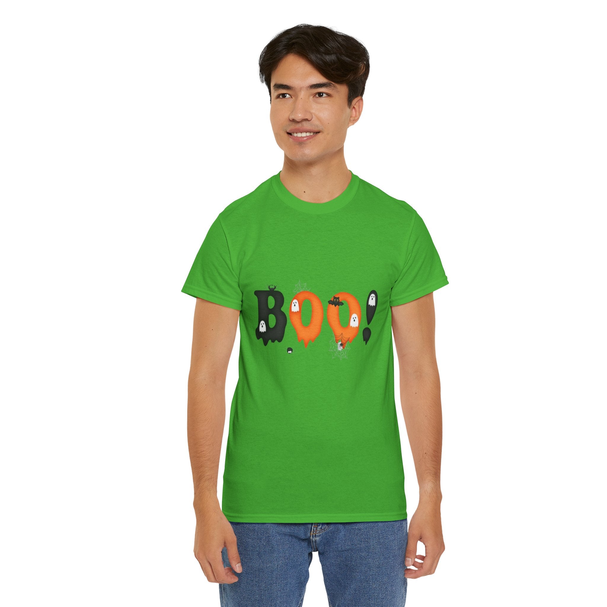 Halloween BOO! Unisex Short Sleeve Heavy Cotton T-Shirt