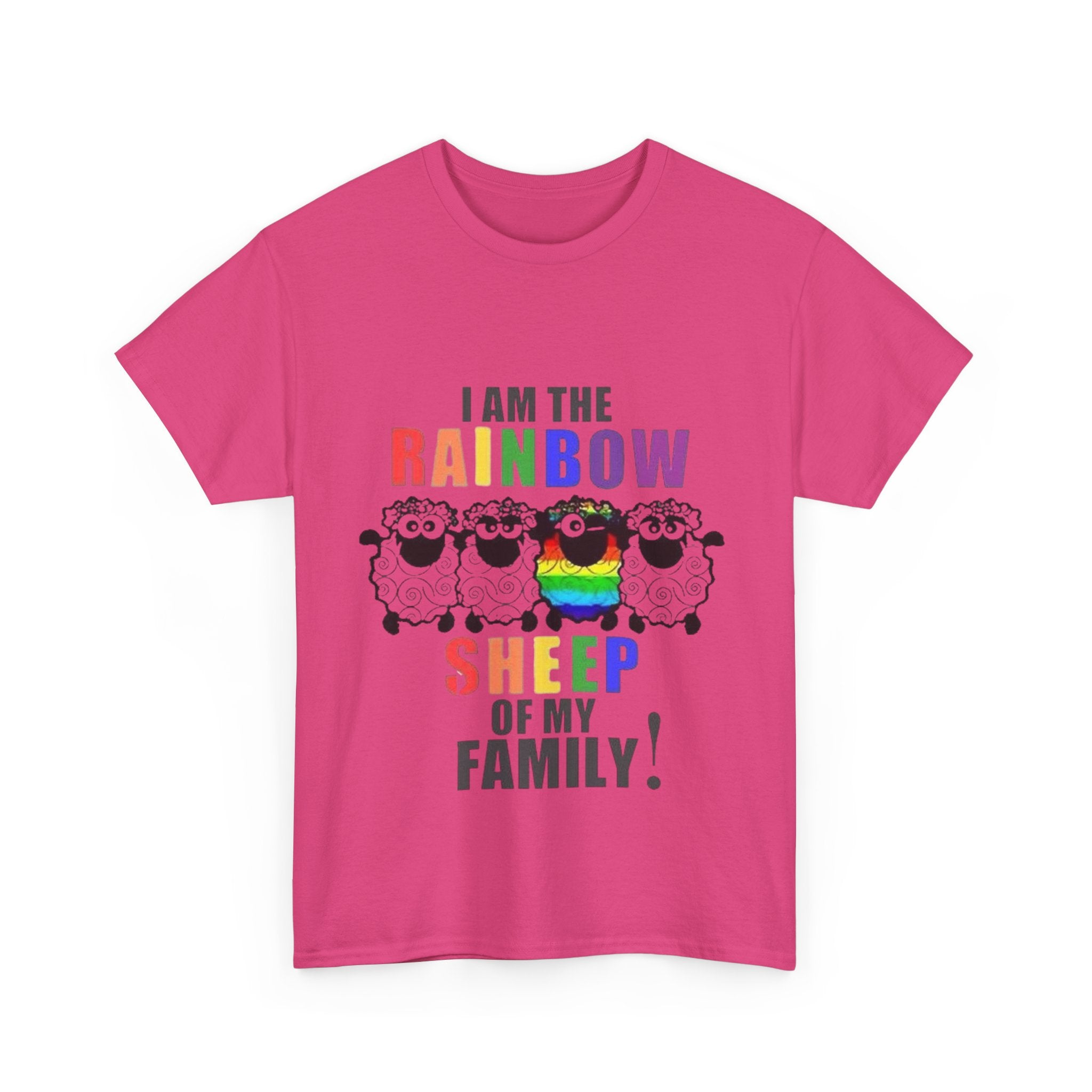 I Am The Rainbow Sheep Of My Family Unisex Heavy Cotton T-Shirt