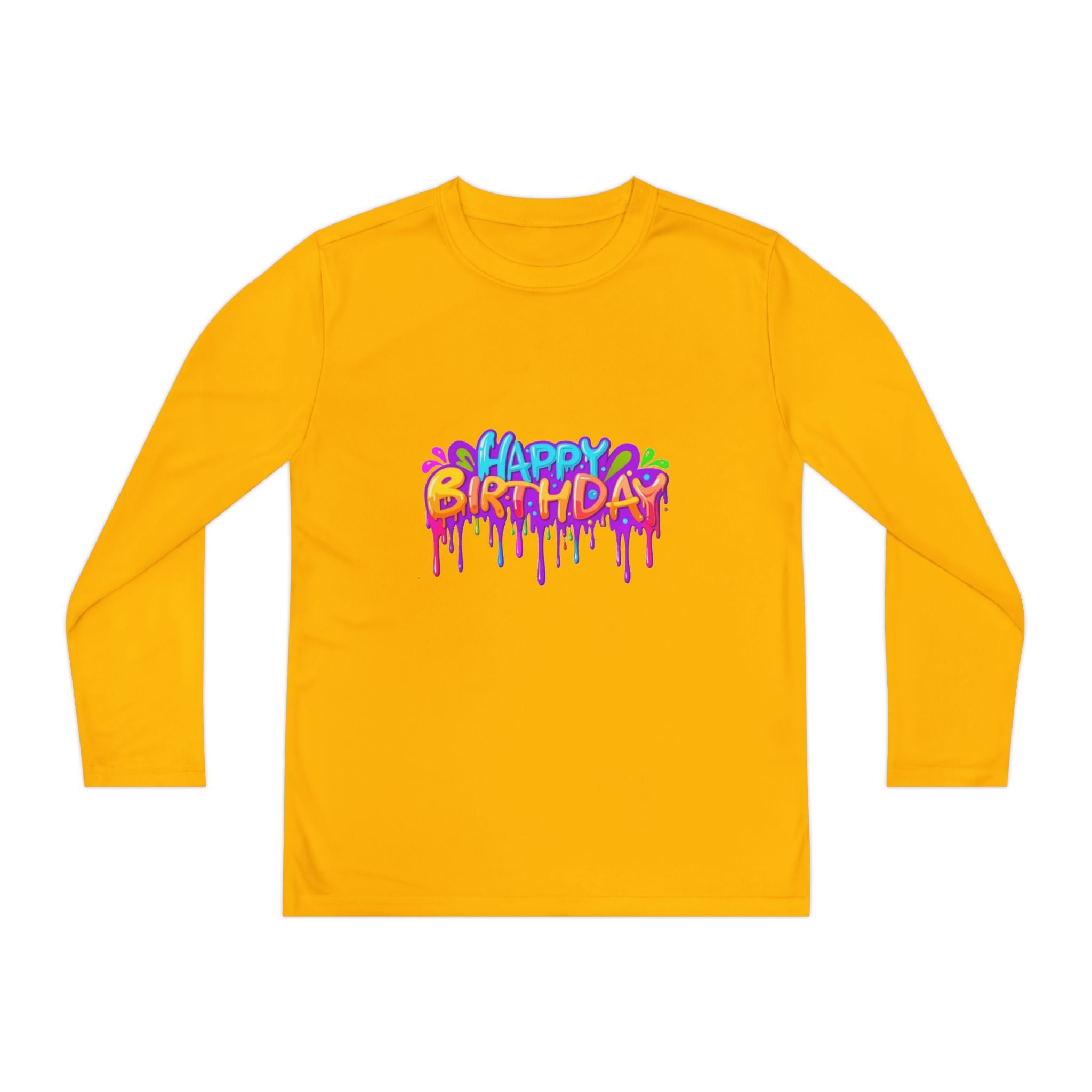 Happy Birthday Youth Long Sleeve T-Shirt Personalize It!