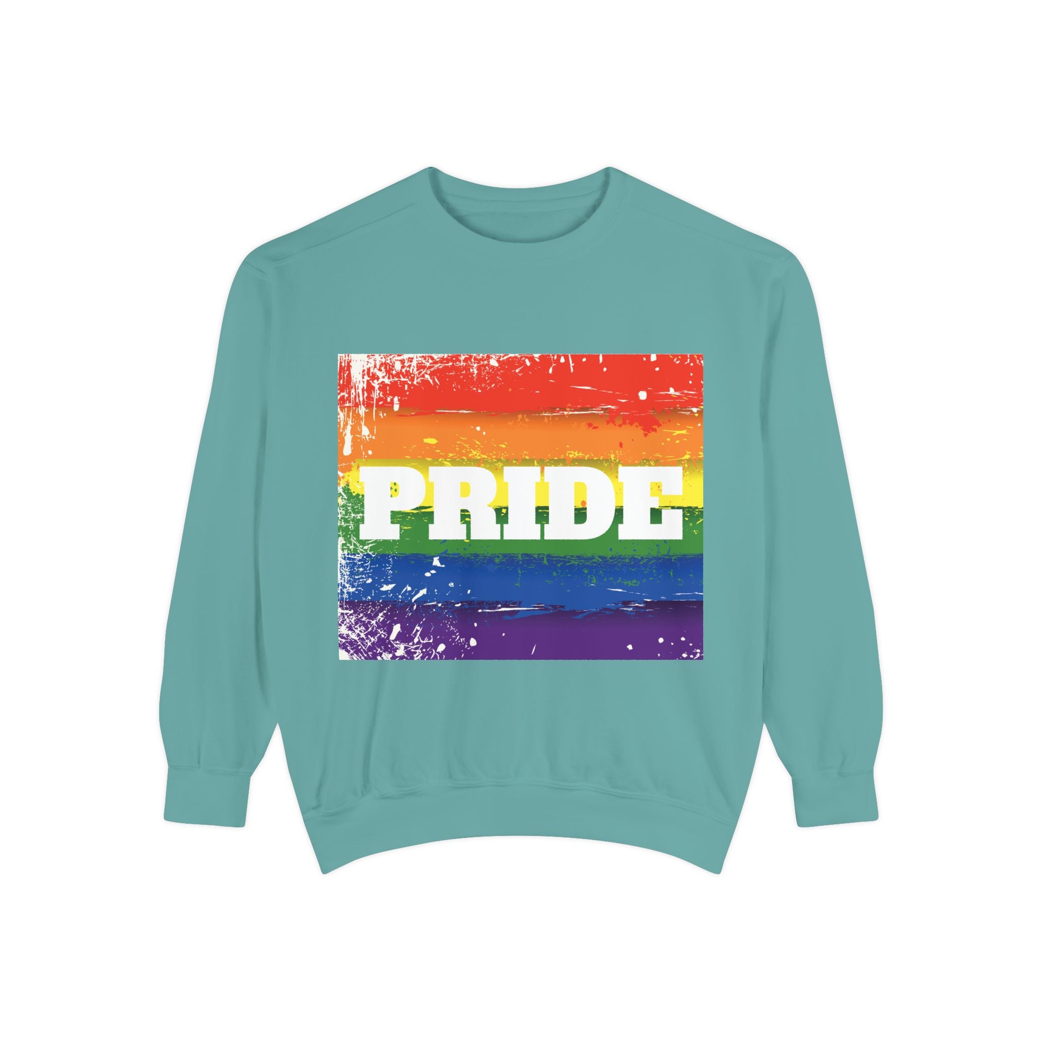 Pride Rainbow Unisex Garment-Dyed Sweatshirt