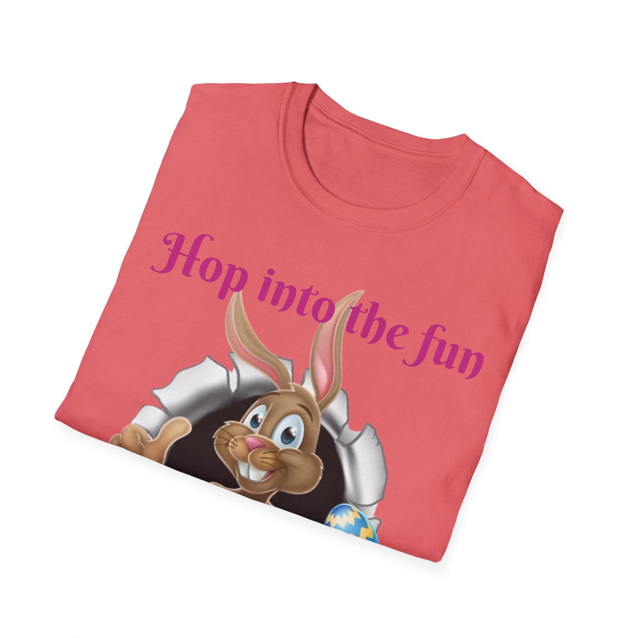 Hop Into The Fun I've Got Eggs-citing Surprises Bunny Unisex Softstyle T-Shirt