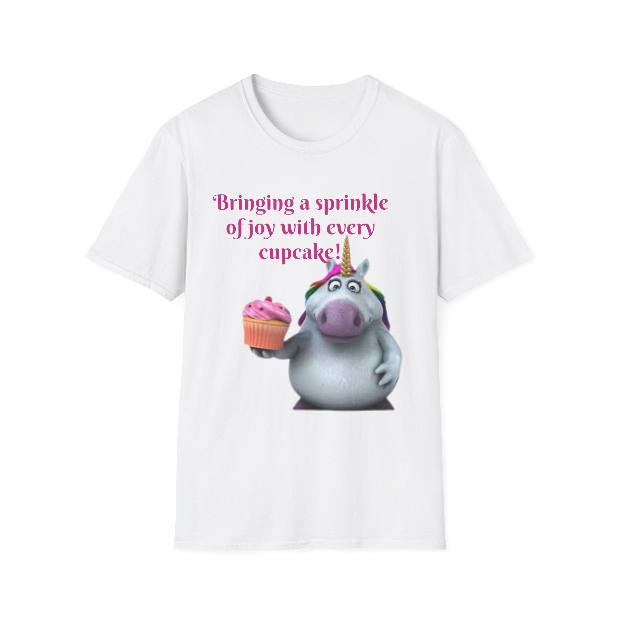 Bringing A Sprinkle Of Joy With Every Cupcake Unicorn Unisex Softstyle T-Shirt