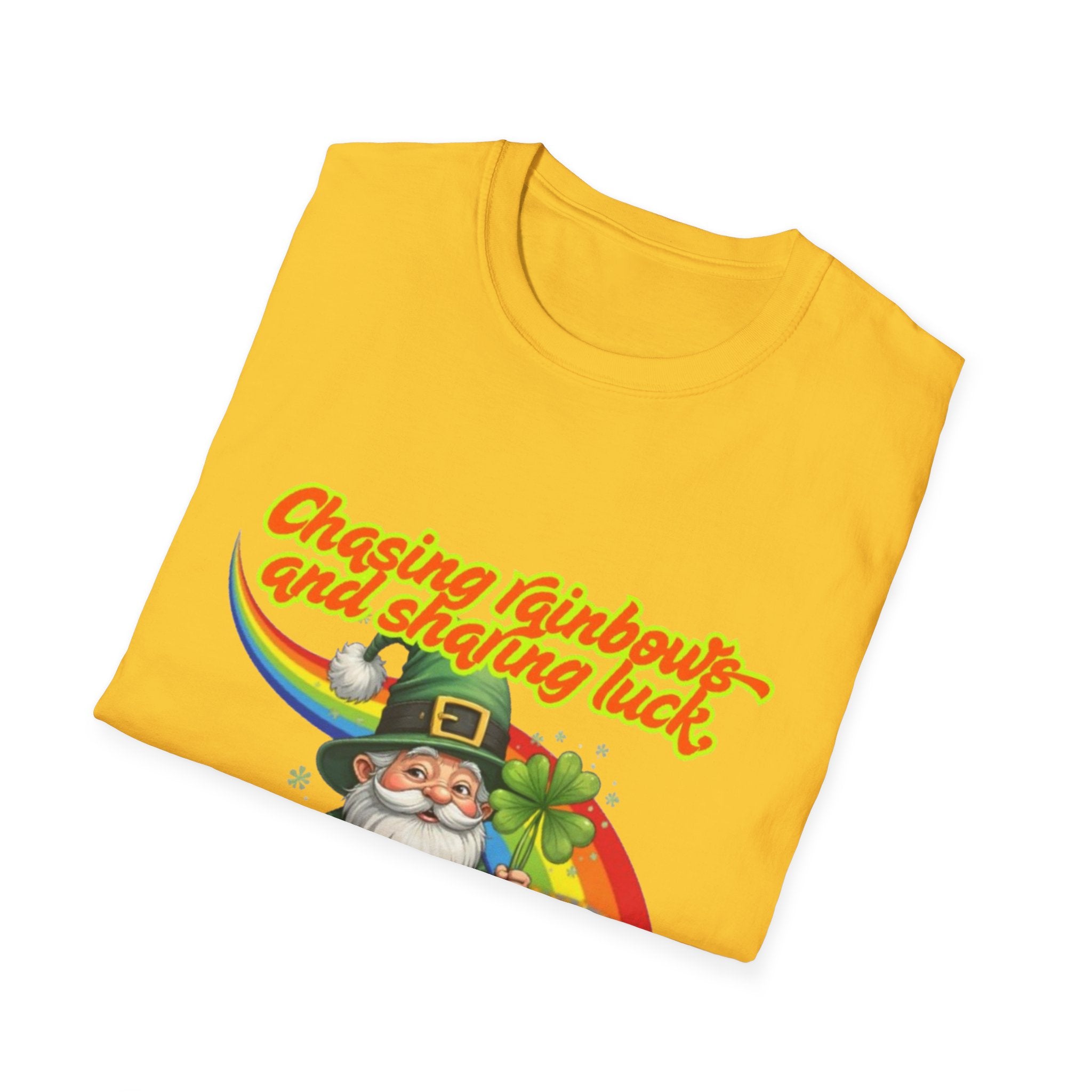 Chasing Rainbows And Sharing Luck, One Clover At A Time! Unisex Softstyle T-Shirt