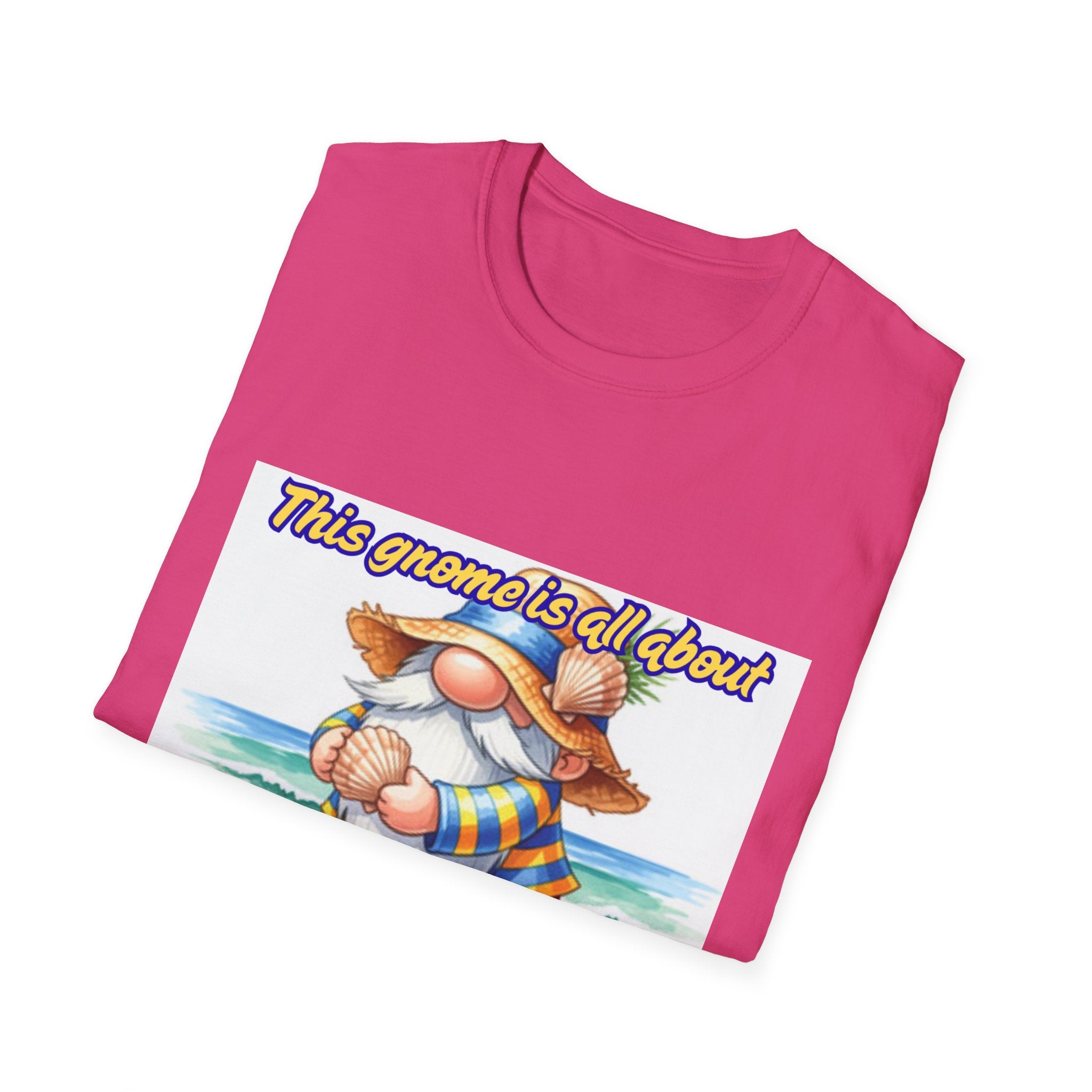 This Gnome Is All About Beach Life! Unisex Softstyle T-Shirt