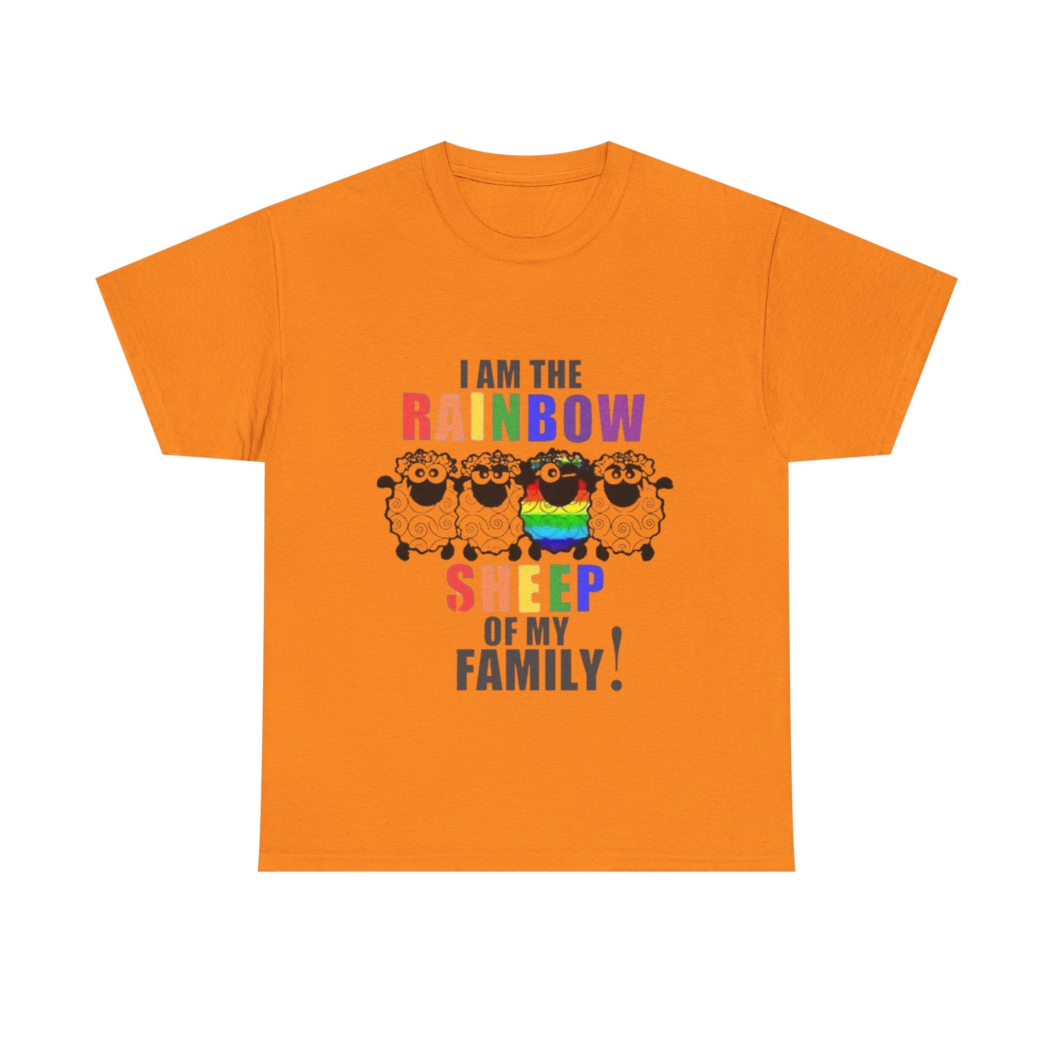 I Am The Rainbow Sheep Of My Family Unisex Heavy Cotton T-Shirt
